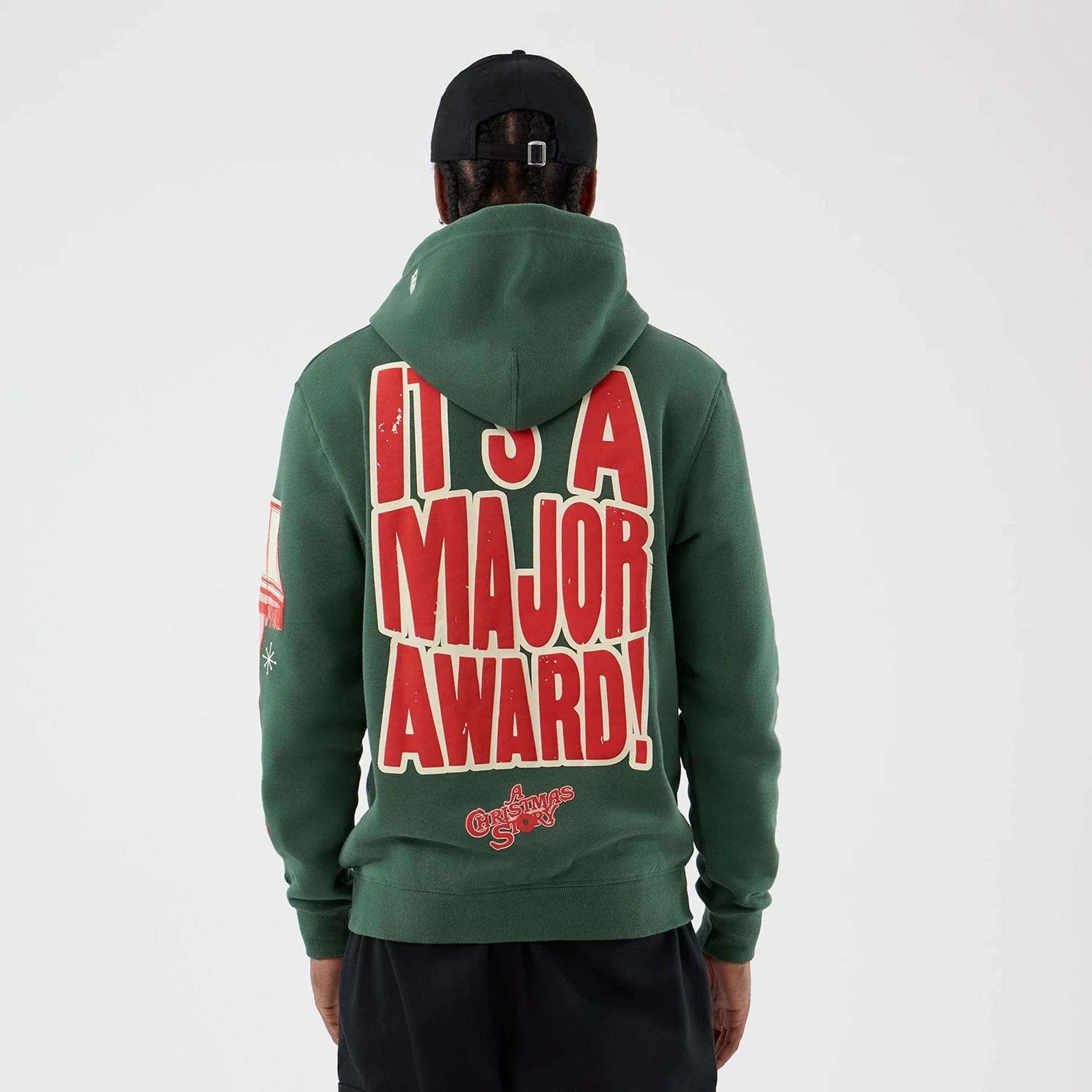A Christmas Story Major Award Dark Green Pullover Hoodie - Image 2