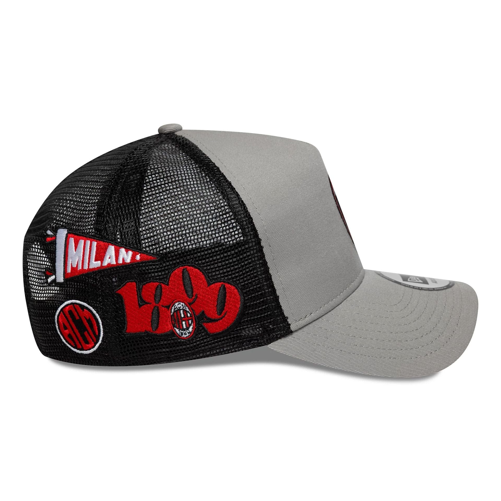 AC Milan Patch Grey 9FORTY A-Frame Trucker Cap - Image 7