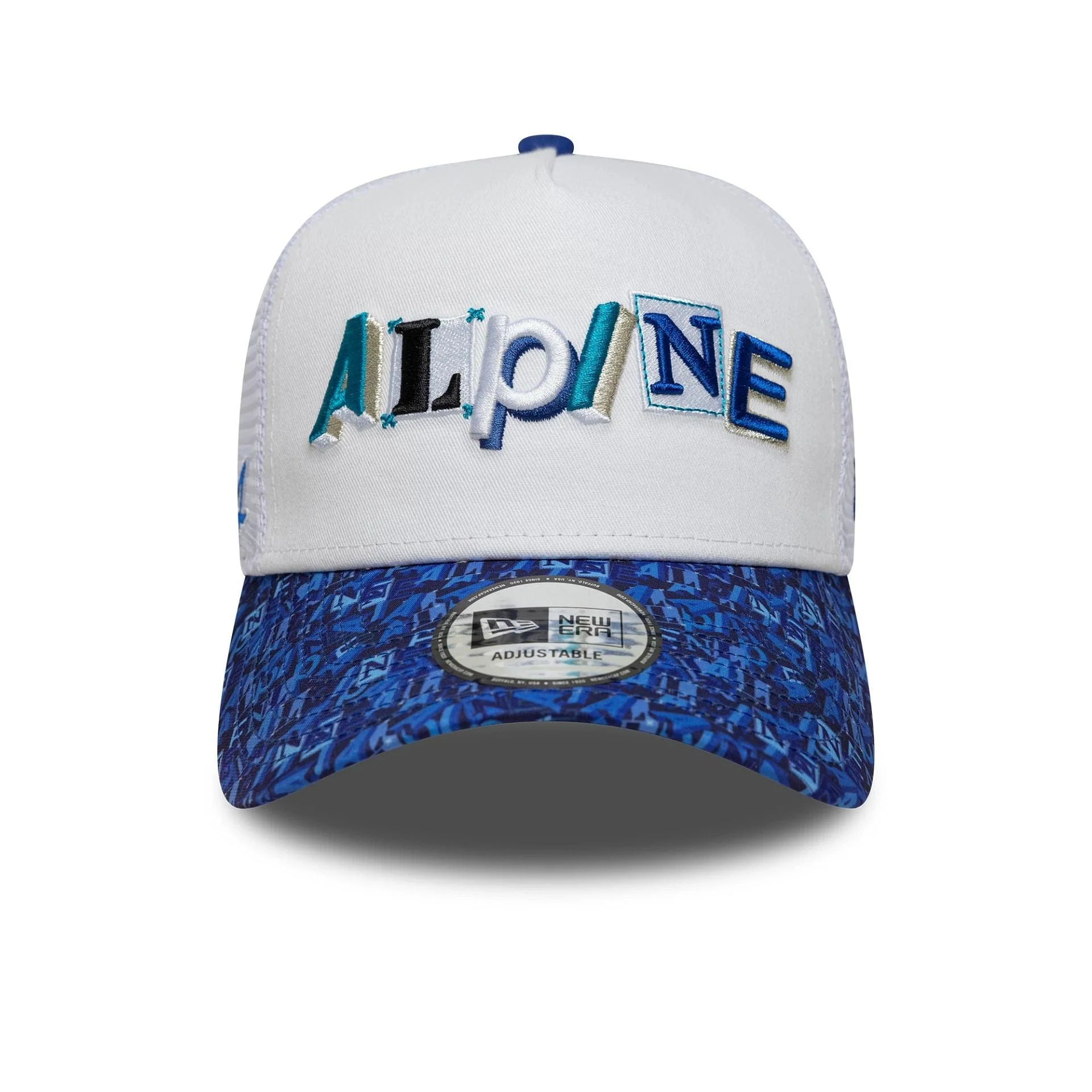 Alpine Racing All Over Print White 9FORTY A-Frame Trucker Cap - Image 2