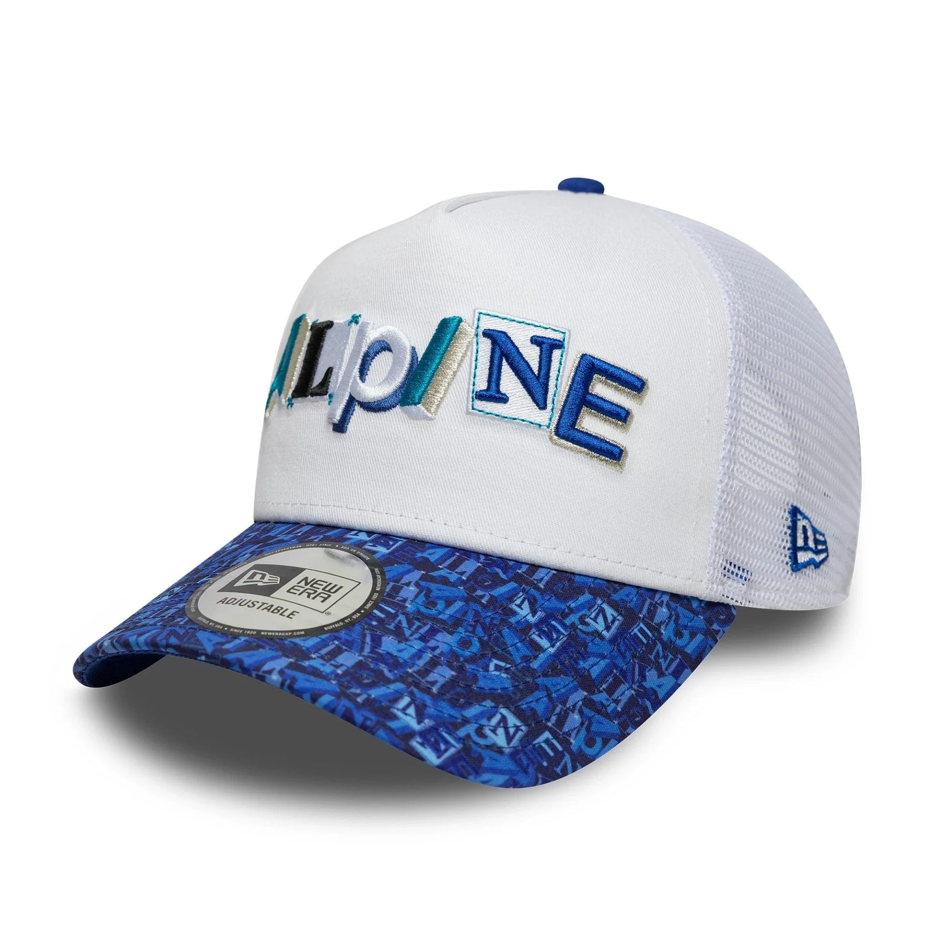 Alpine Racing All Over Print White 9FORTY A-Frame Trucker Cap - Image 3