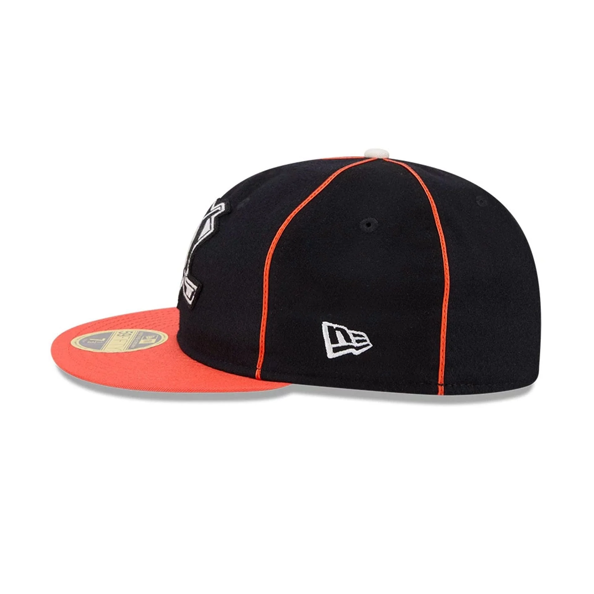 Anaheim Ducks NHL Felt Logo Orange Retro Crown 59FIFTY Fitted Cap - Image 6