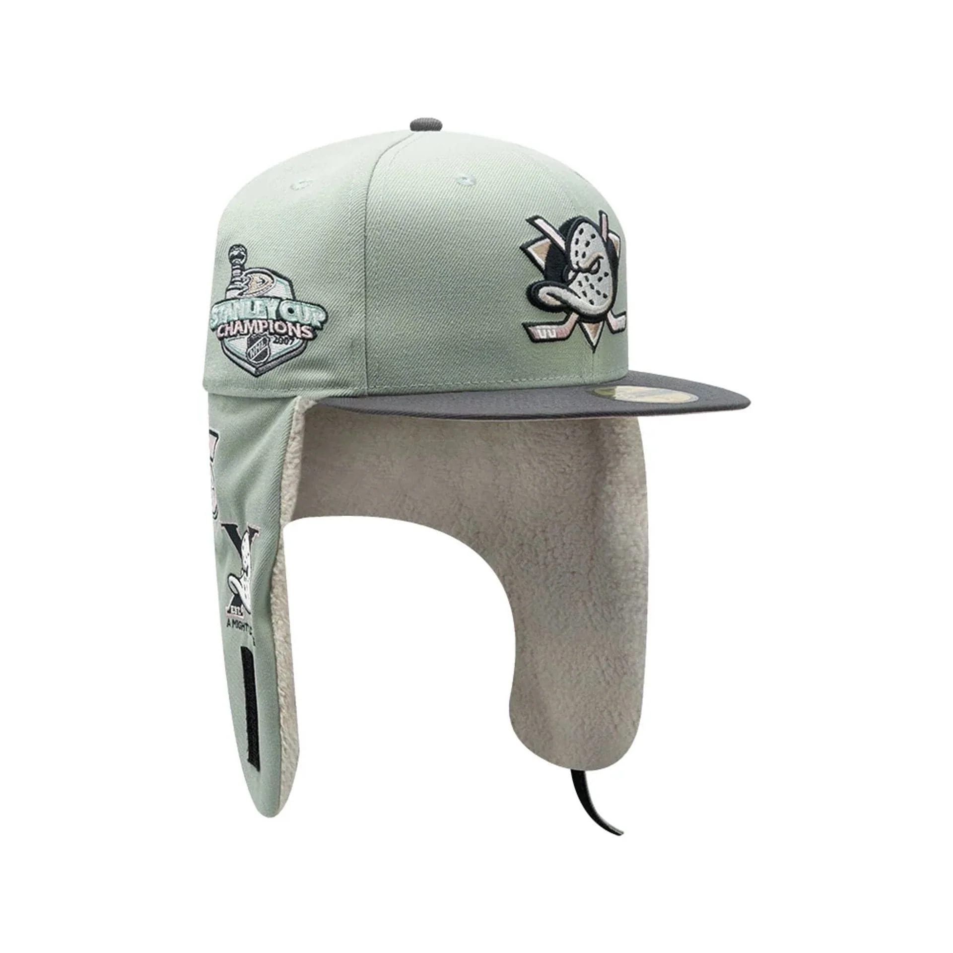 Anaheim Ducks NHL Patch Pastel Green Dogear 59FIFTY Fitted Cap - Image 2