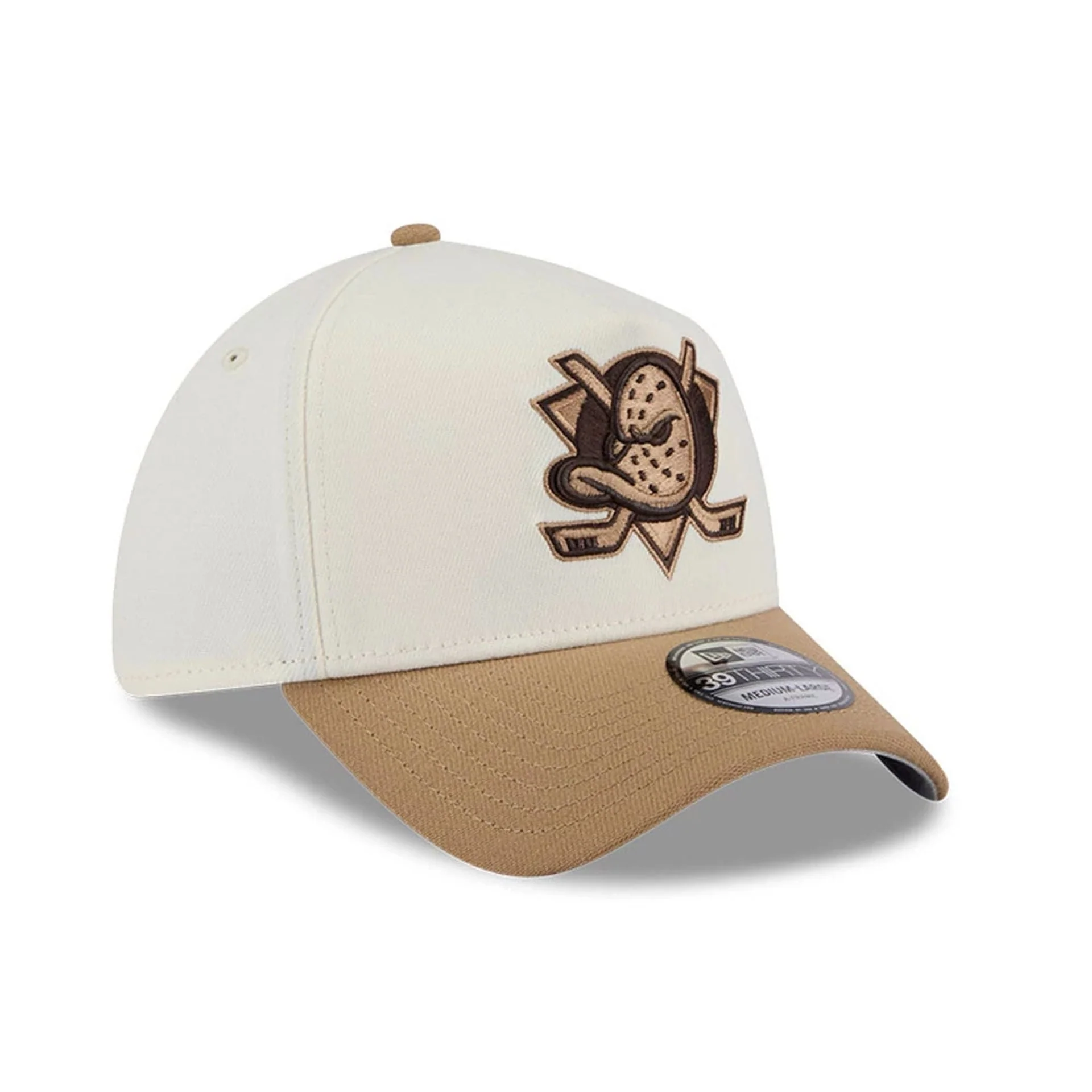 Anaheim Ducks NHL Sandy Bay White 39THIRTY A-Frame Stretch Fit Cap - Image 4