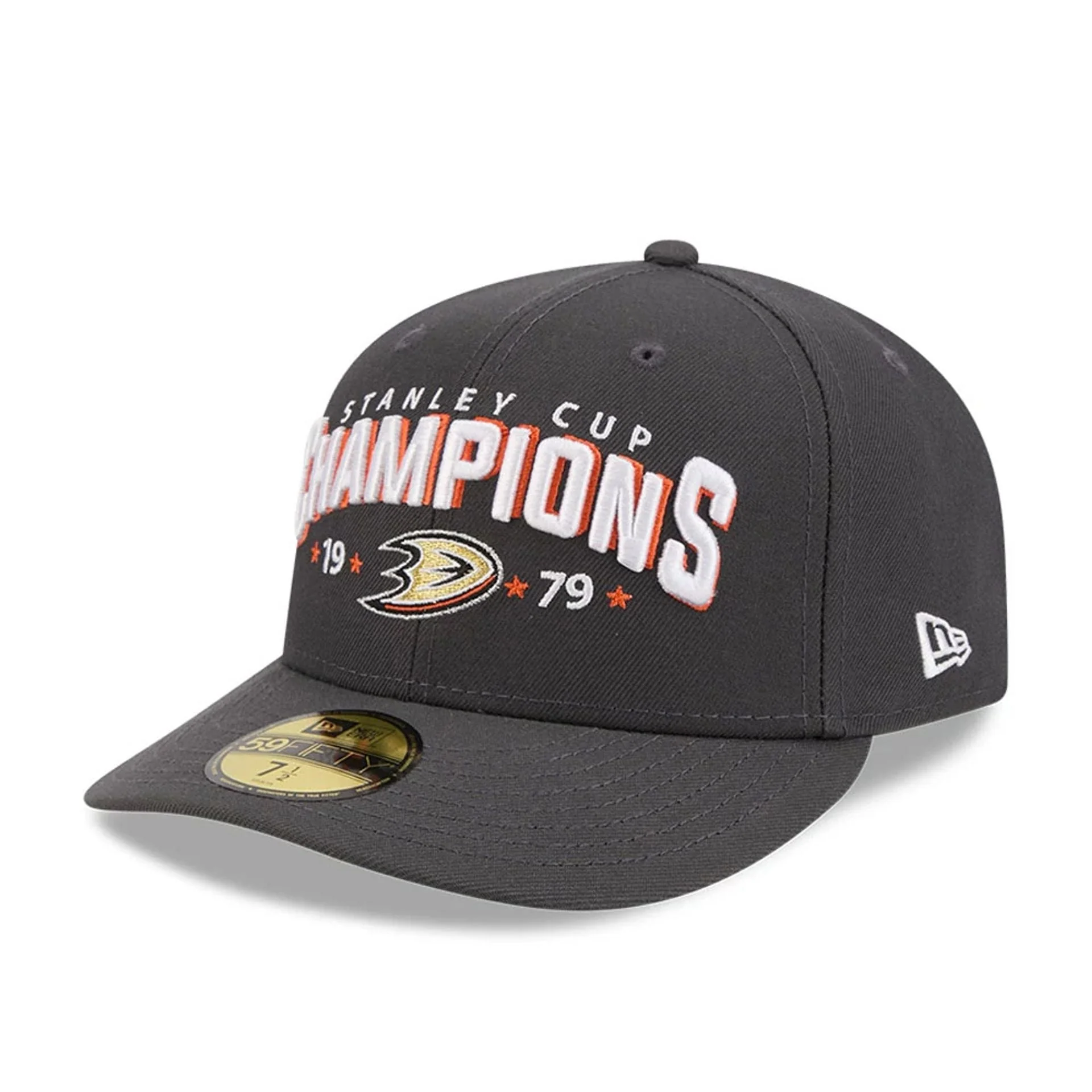 Anaheim Ducks NHL Stanley Cup Champions Dark Grey 59FIFTY Fitted Cap - Image 4