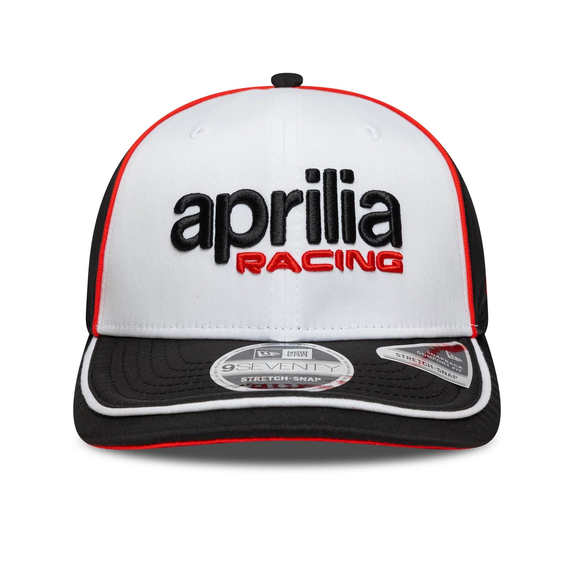Aprilia Logo White 9SEVENTY Stretch Snap Cap - Image 2