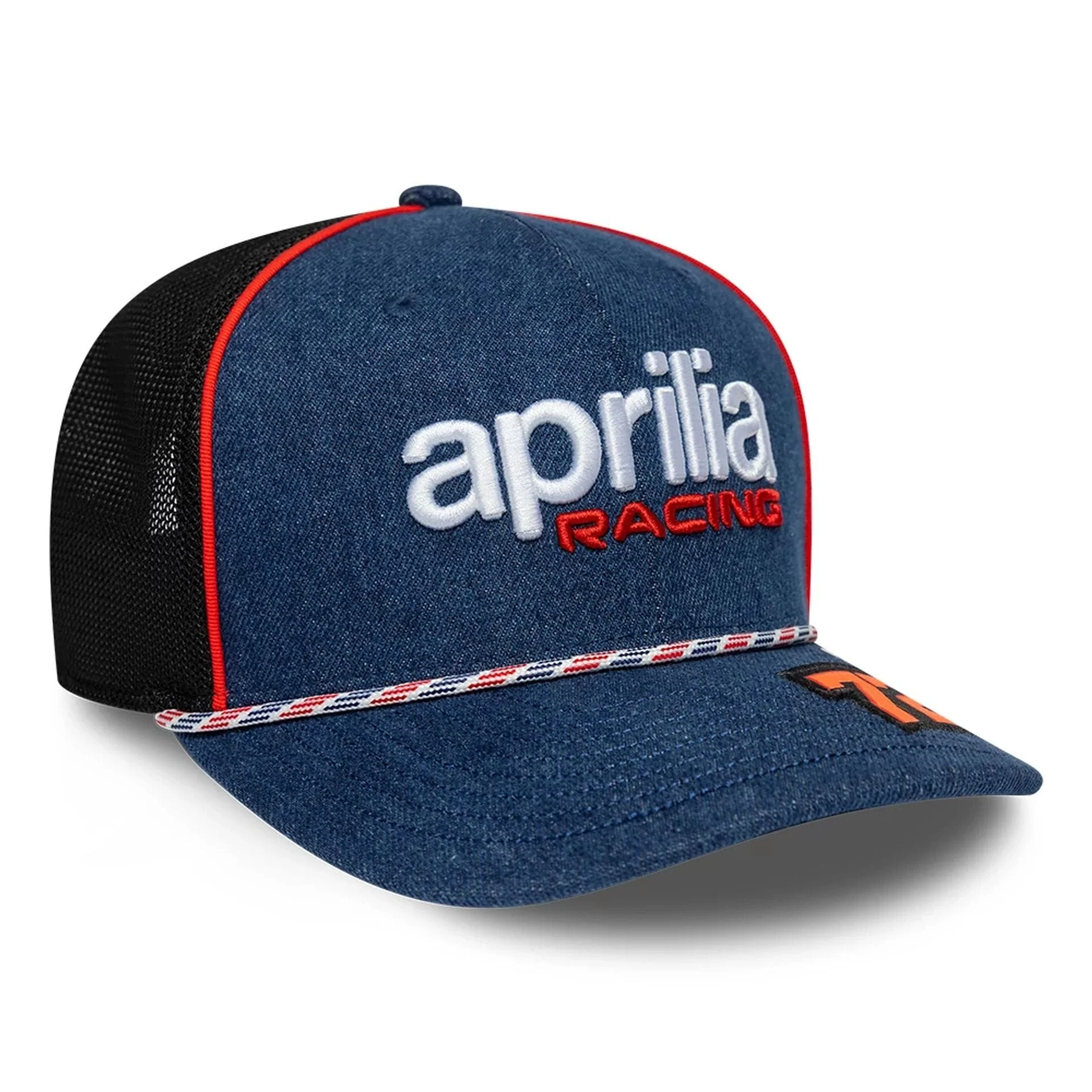 Aprilia Replica Marco Bezzecchi Austin Race Special Blue 9SEVENTY Stretch Snap Adjustable Cap - Image 3
