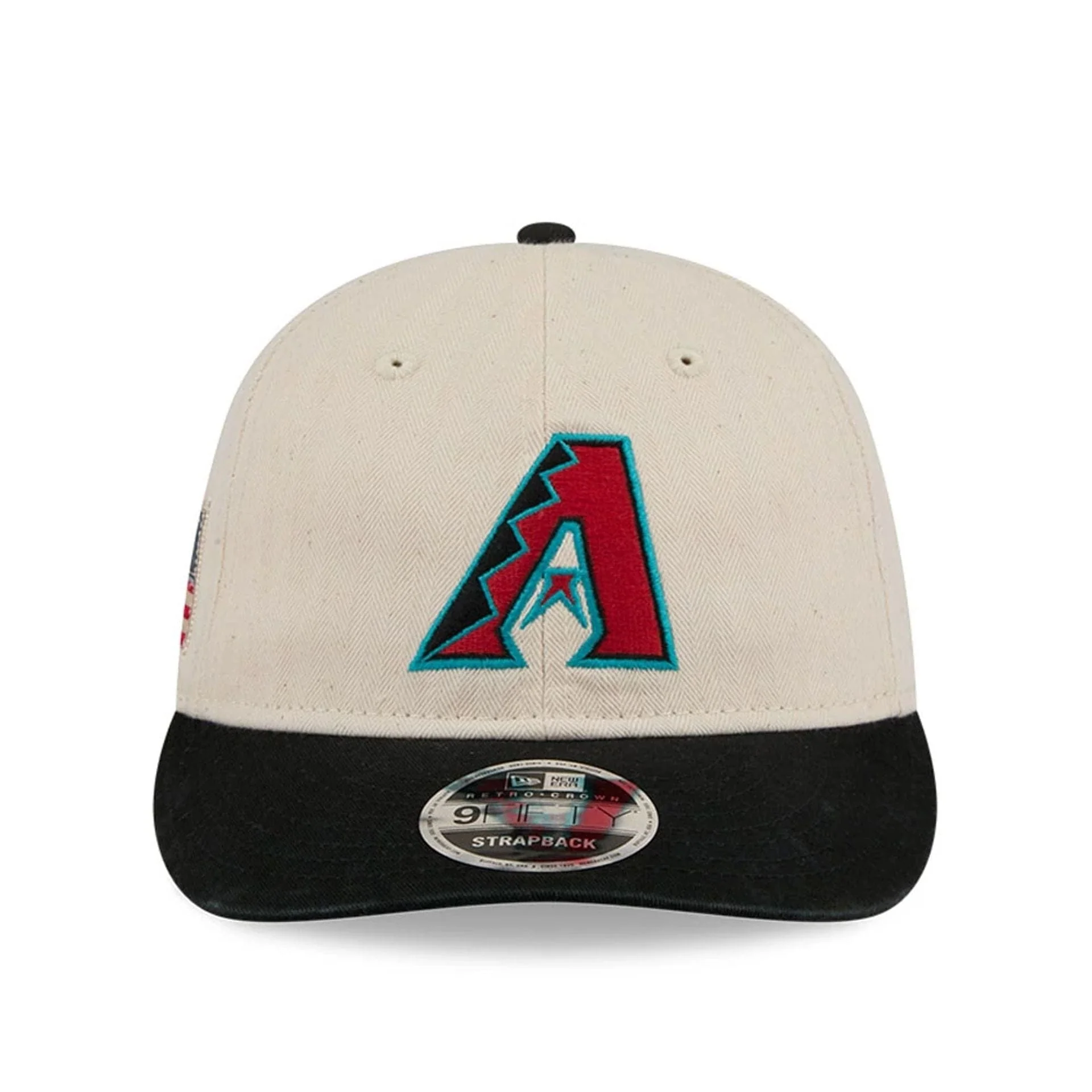 Arizona Diamondbacks MLB Americana Herringbone White Retro Crown 9FIFTY Adjustable Cap - Image 4