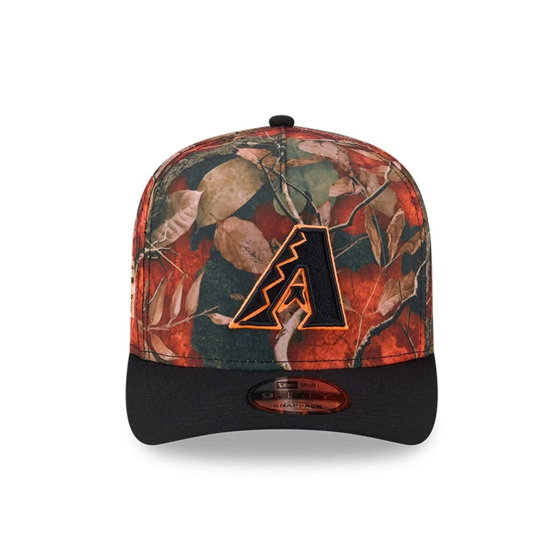 Arizona Diamondbacks MLB Leaves Bright Orange 9FIFTY A-Frame Snapback Cap - Image 3