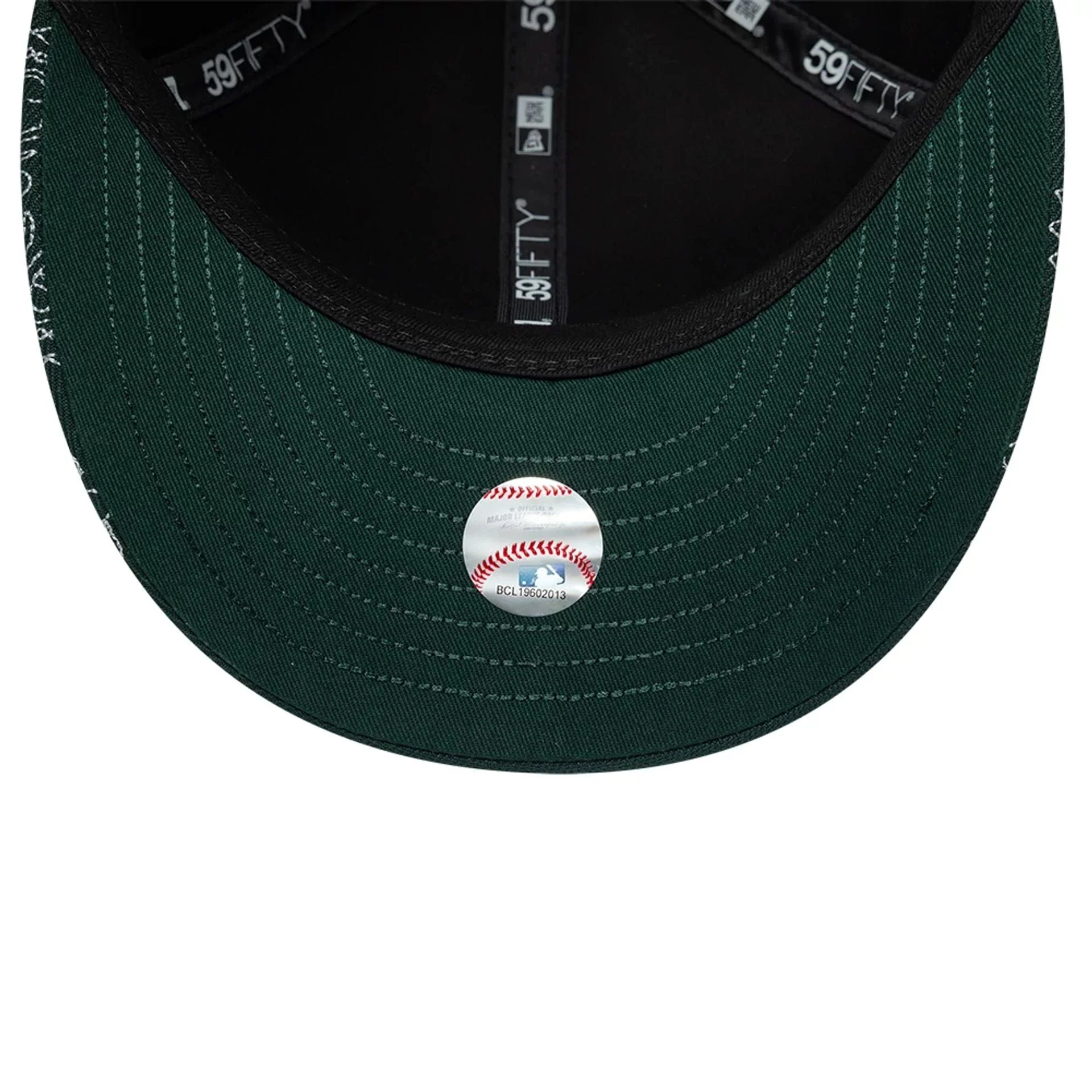 Athletics MLB All Over Paisley Dark Green Low Profile 59FIFTY Fitted Cap - Image 7