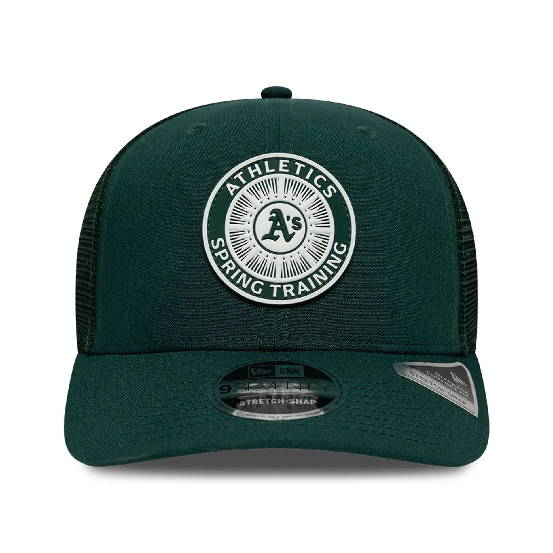 Athletics MLB Circles Dark Green 9SEVENTY Stretch Snap Adjustable Cap - Image 3
