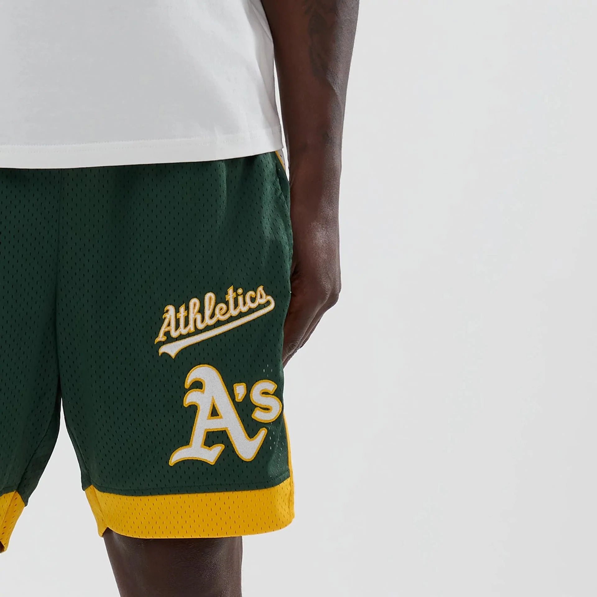Athletics MLB Dark Green Mesh Shorts - Image 5