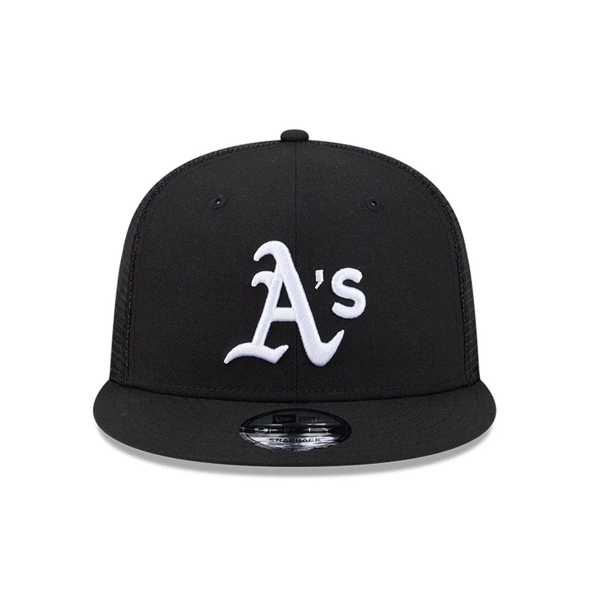 Athletics MLB Evergreen Black 9FIFTY Trucker Adjustable Cap - Image 3