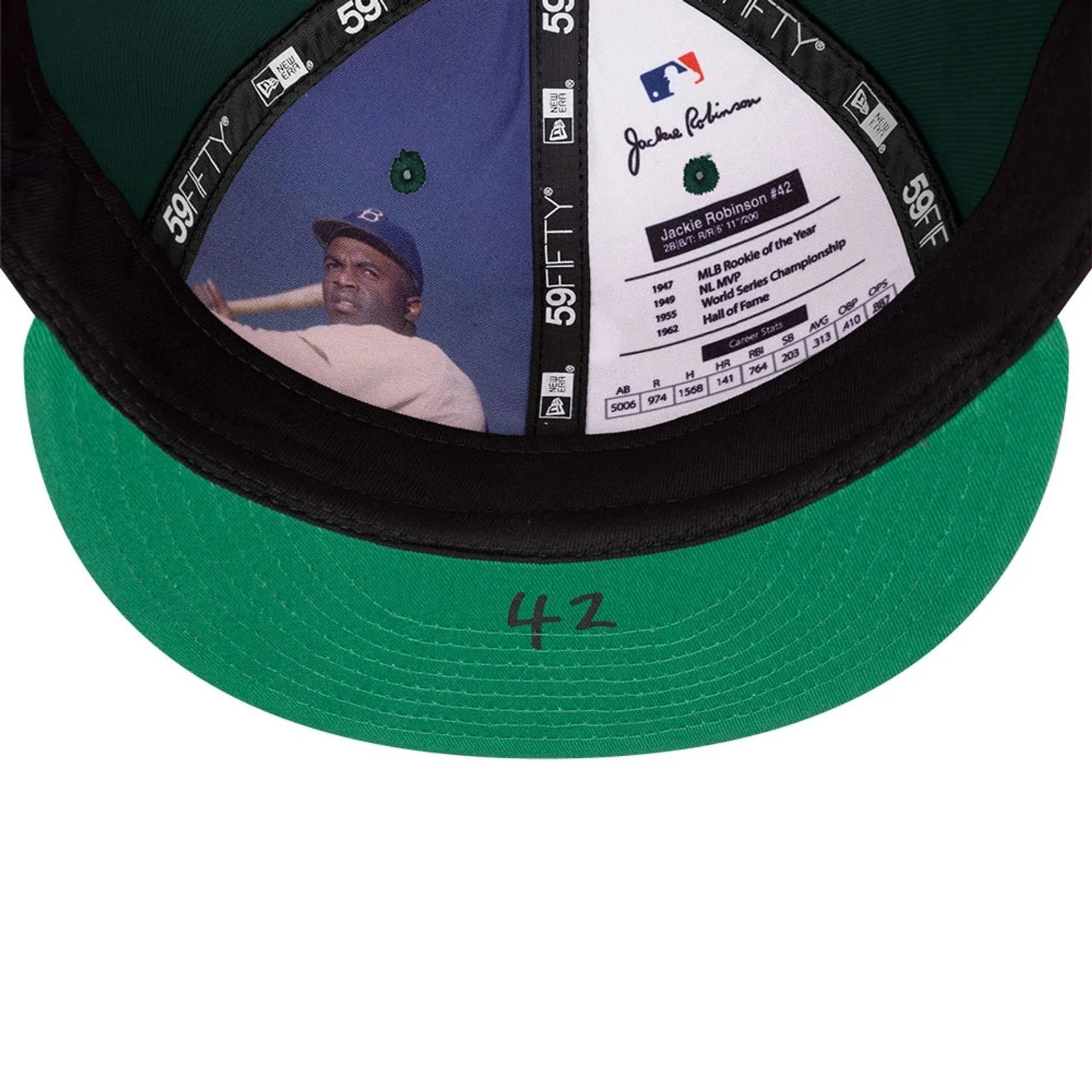 Athletics MLB Jackie Robinson Dark Green 59FIFTY Fitted Cap - Image 8