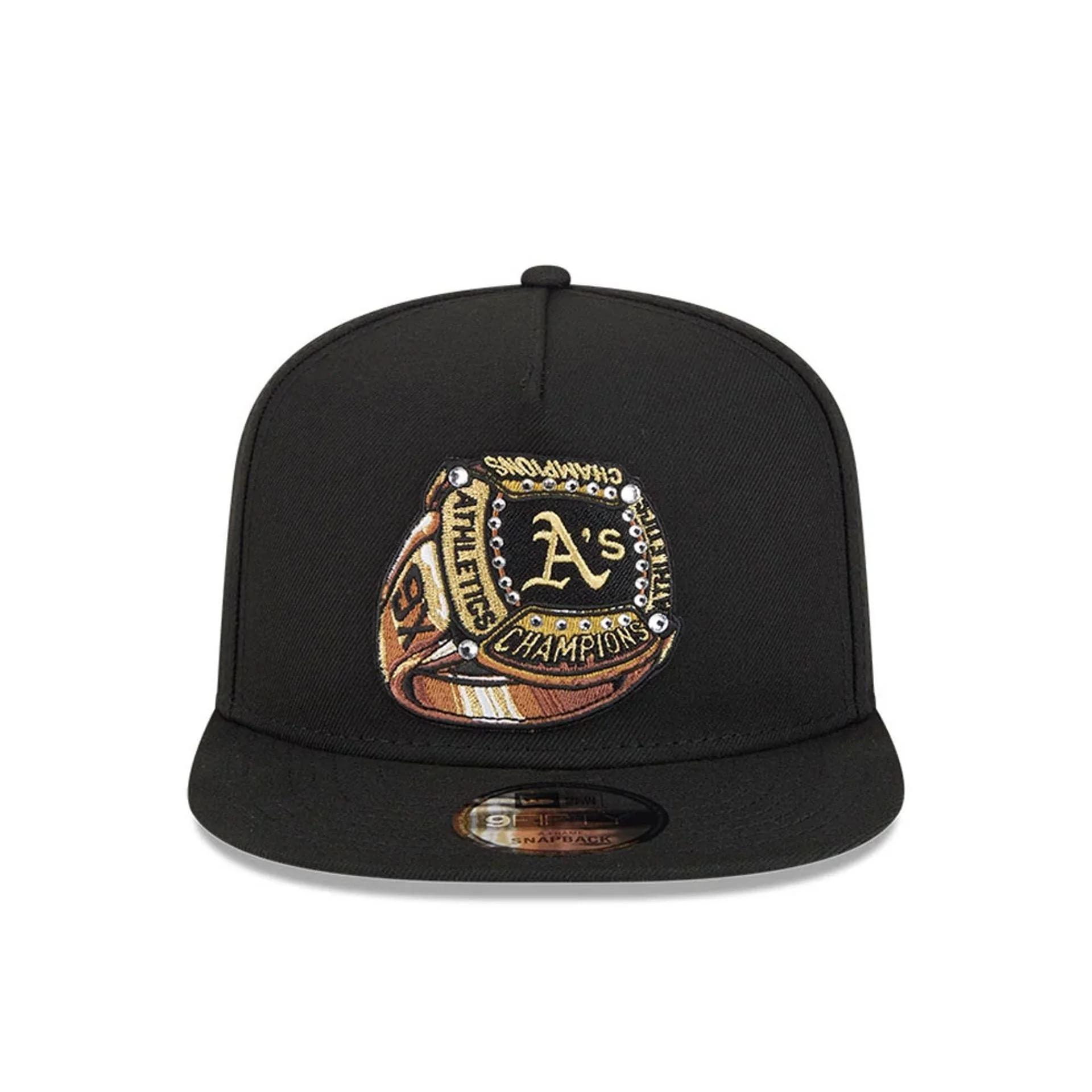 Athletics MLB Ring Black 9FIFTY A-Frame Snapback Adjustable Cap - Image 3