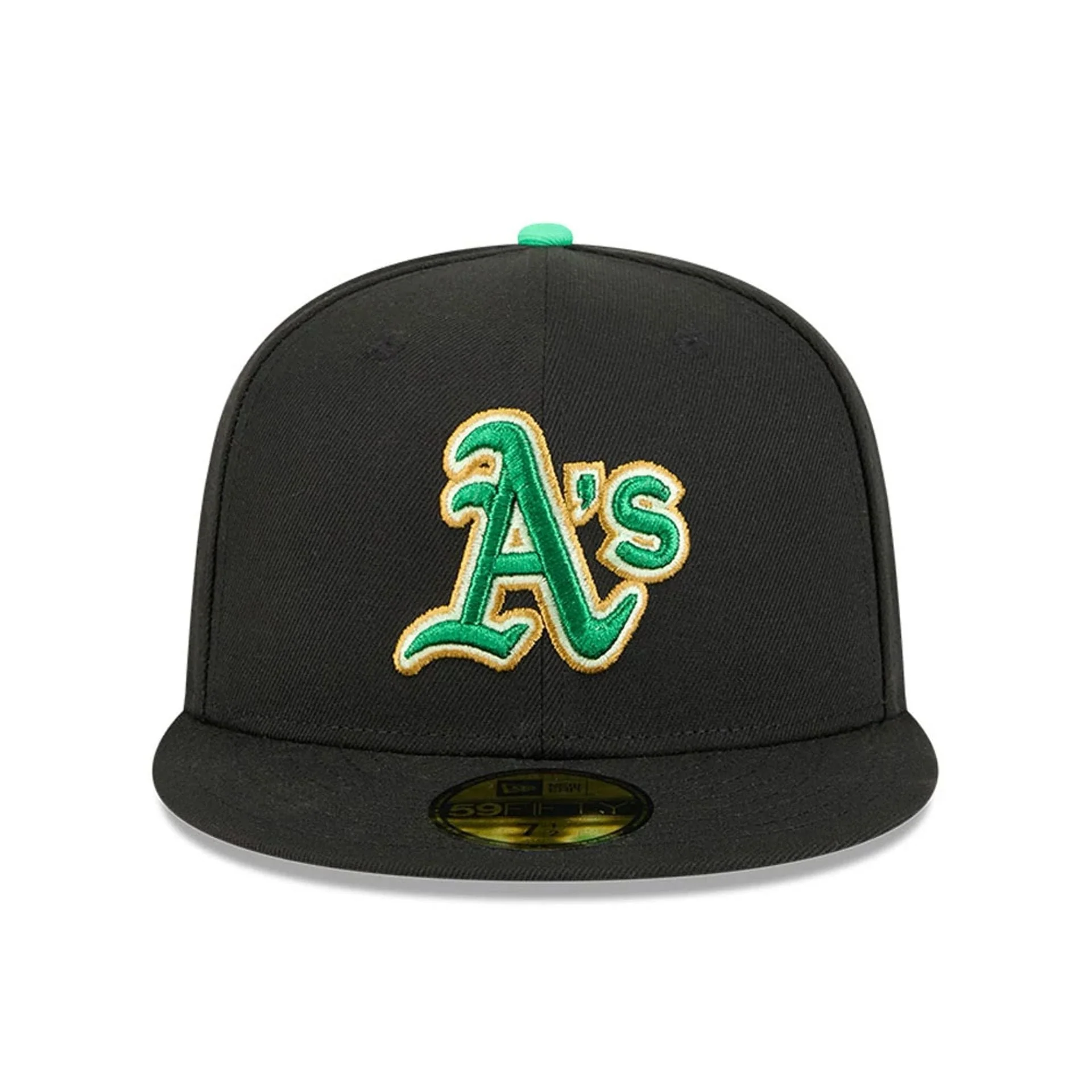 Athletics MLB Saint Patrick's Day Black 59FIFTY Fitted Cap - Image 2