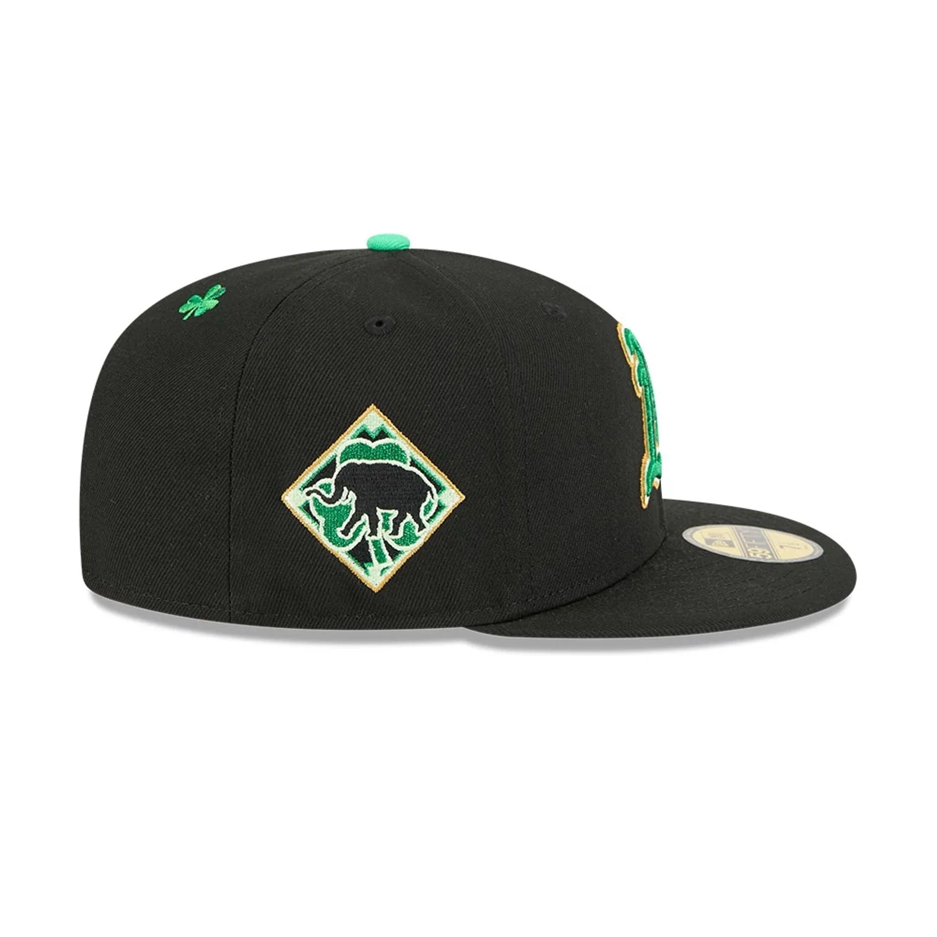 Athletics MLB Saint Patrick's Day Black 59FIFTY Fitted Cap - Image 4
