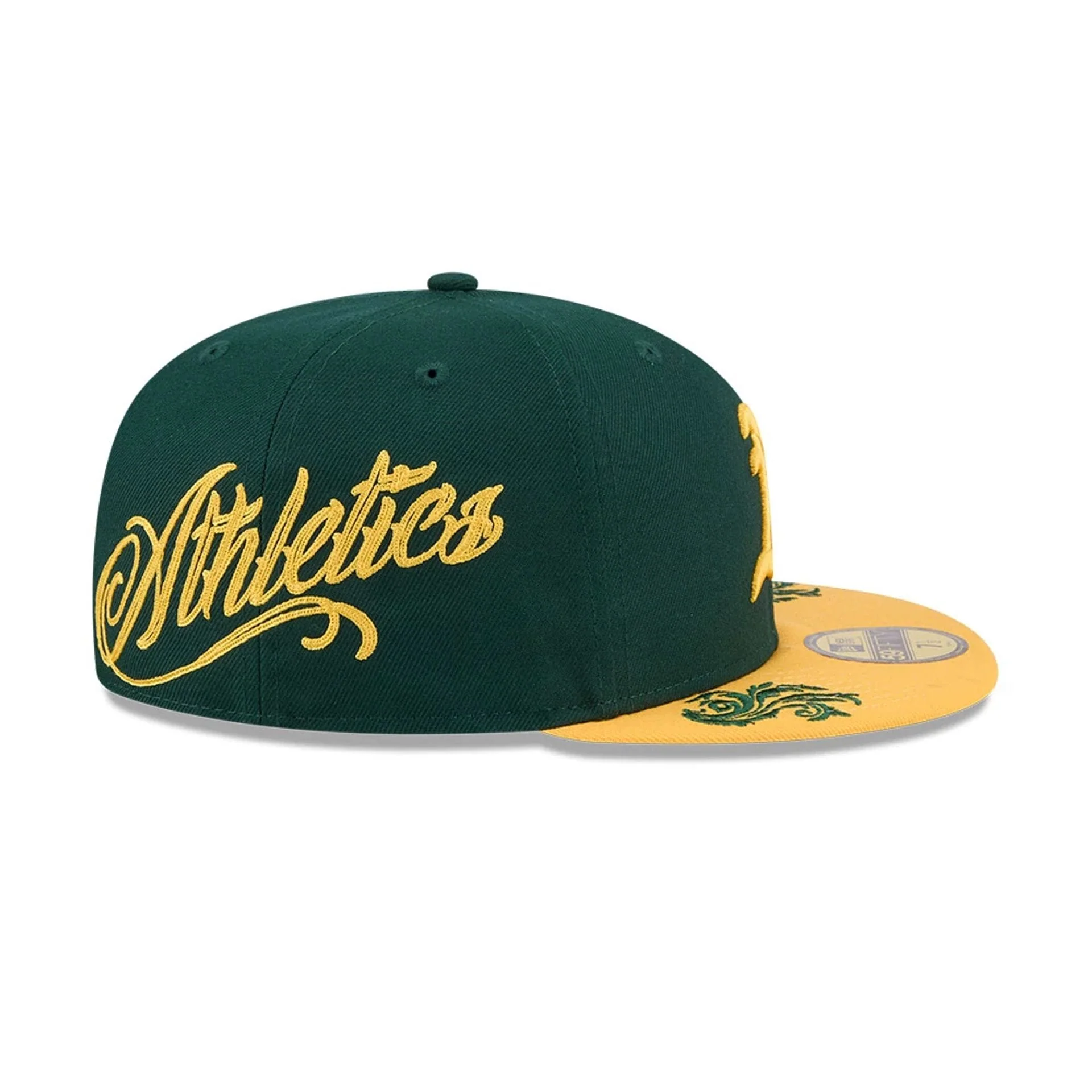 Athletics MLB Script Dark Green 59FIFTY Fitted Cap - Image 4