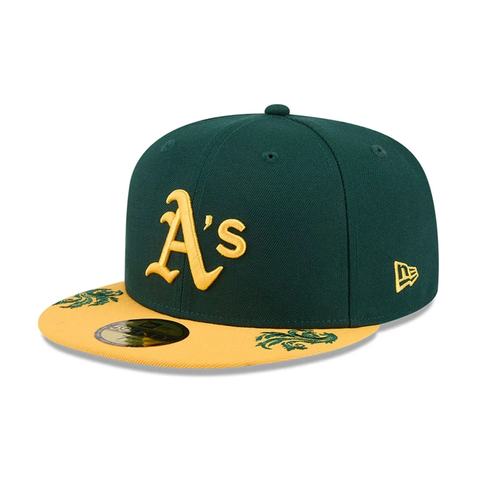Athletics MLB Script Dark Green 59FIFTY Fitted Cap - Image 5