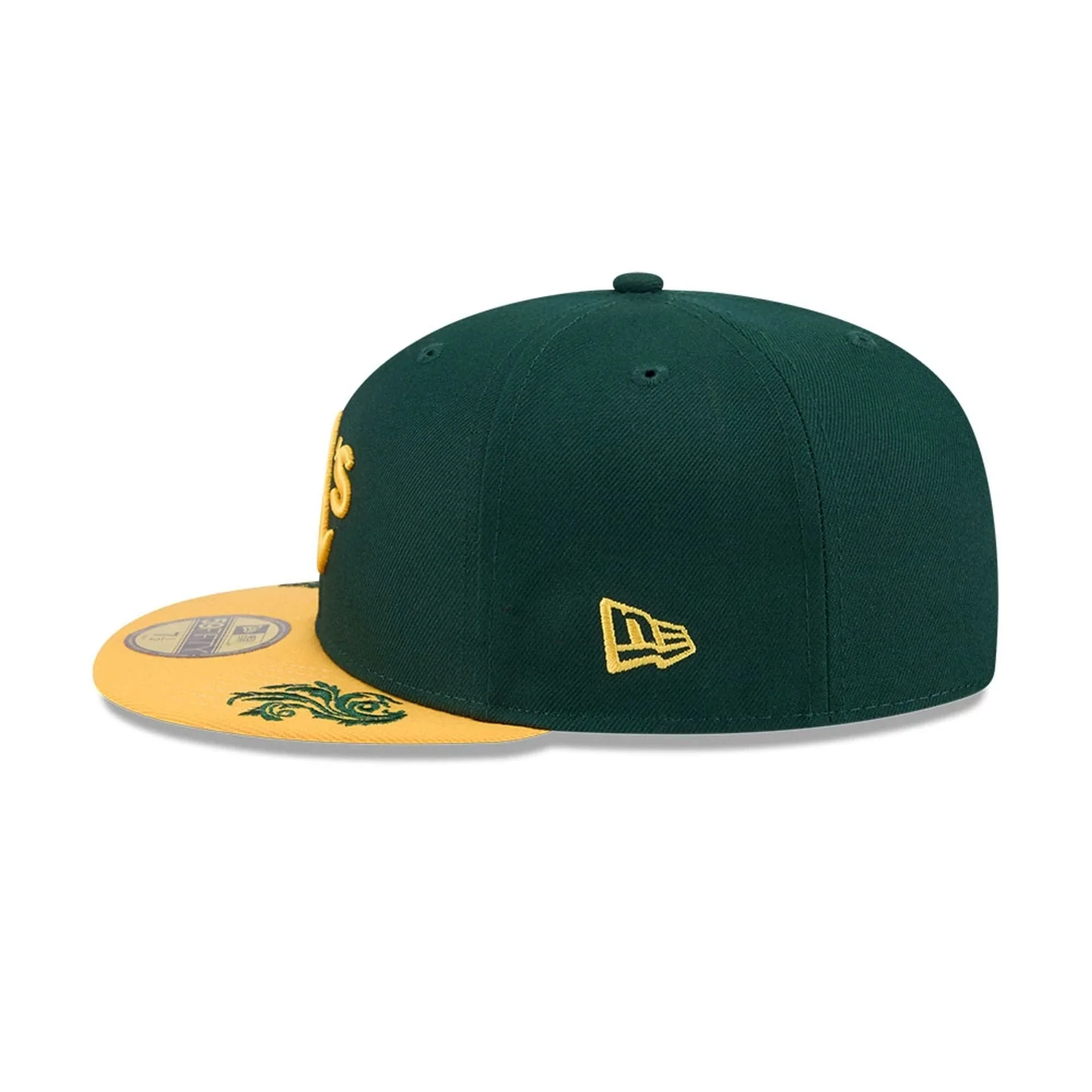 Athletics MLB Script Dark Green 59FIFTY Fitted Cap - Image 7