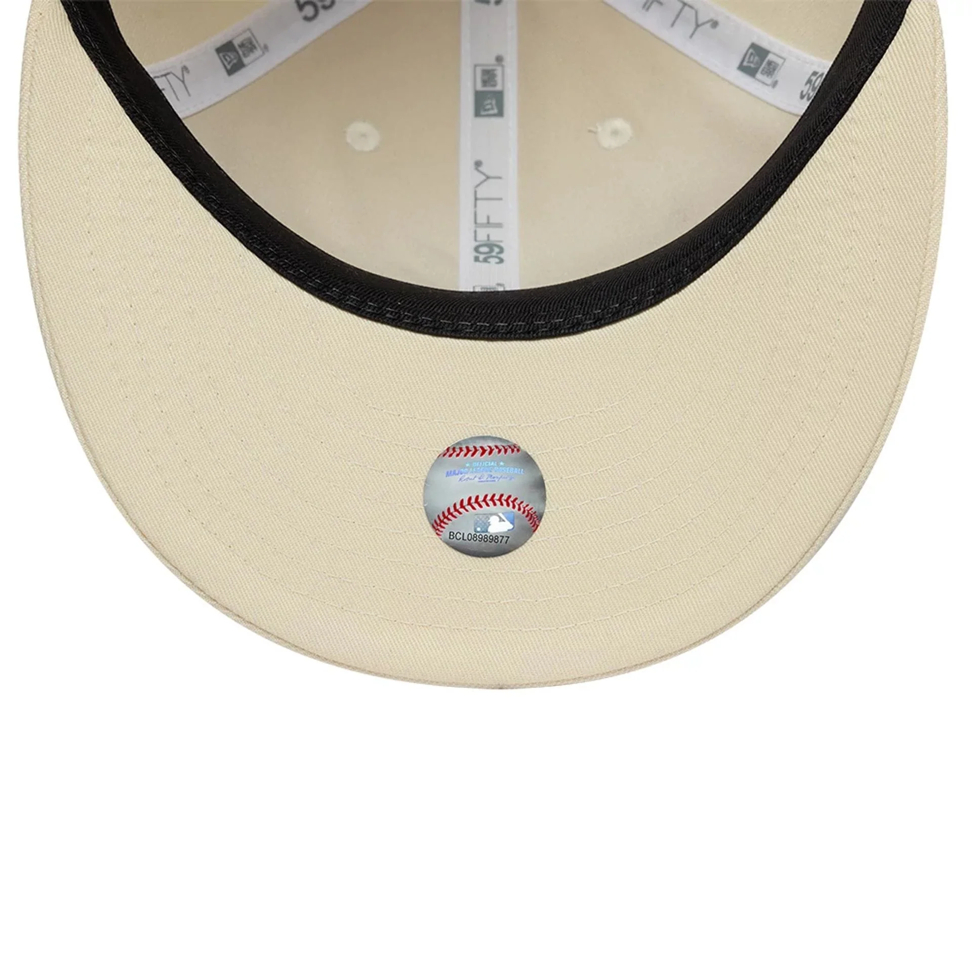 Atlanta Braves MLB Baseball Stitch Cream Retro Crown 59FIFTY Fitted Cap - Image 7