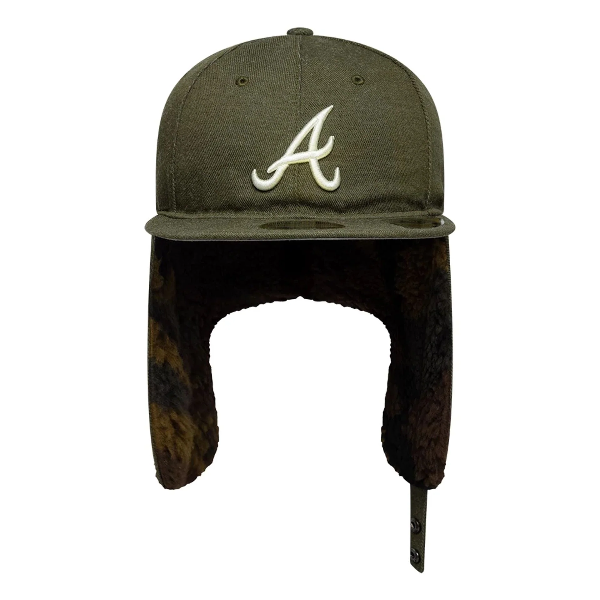 Atlanta Braves MLB Camo Open Green Retro Crown 59FIFTY Fitted Cap - Image 7