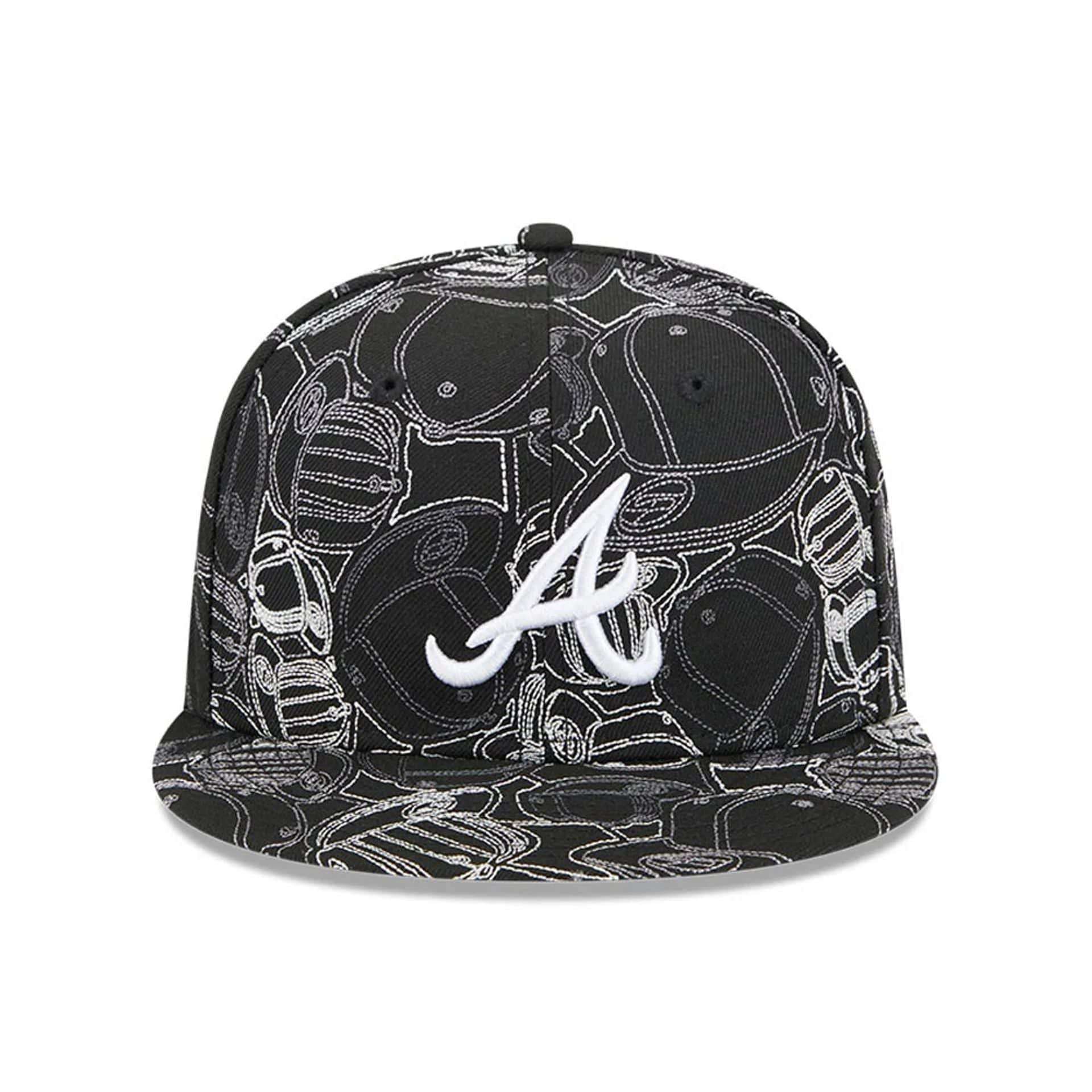 Atlanta Braves MLB Cap Scramble Black 59FIFTY Fitted Cap - Image 3