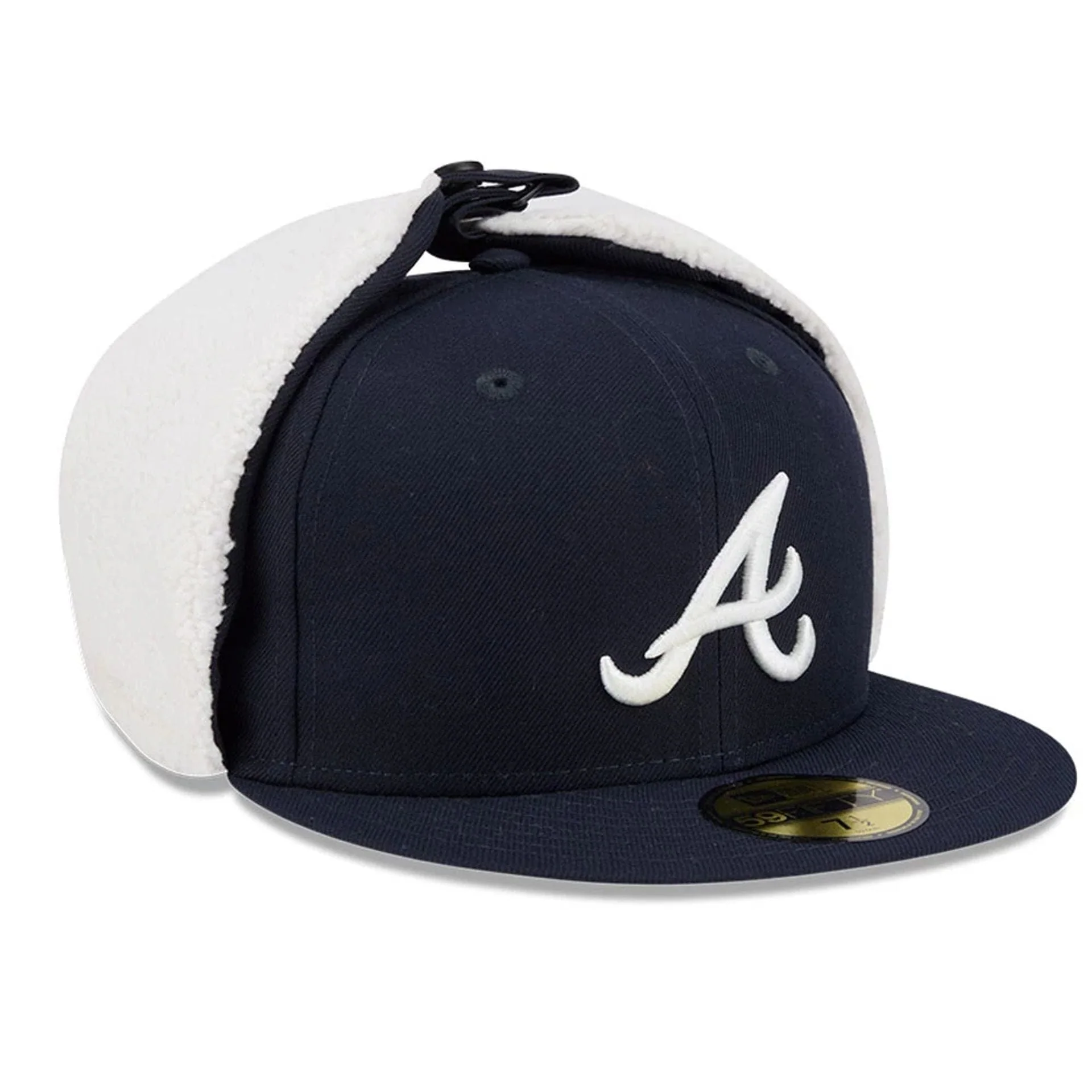 Atlanta Braves MLB Classic Navy Dogear 59FIFTY Fitted Cap - Image 4