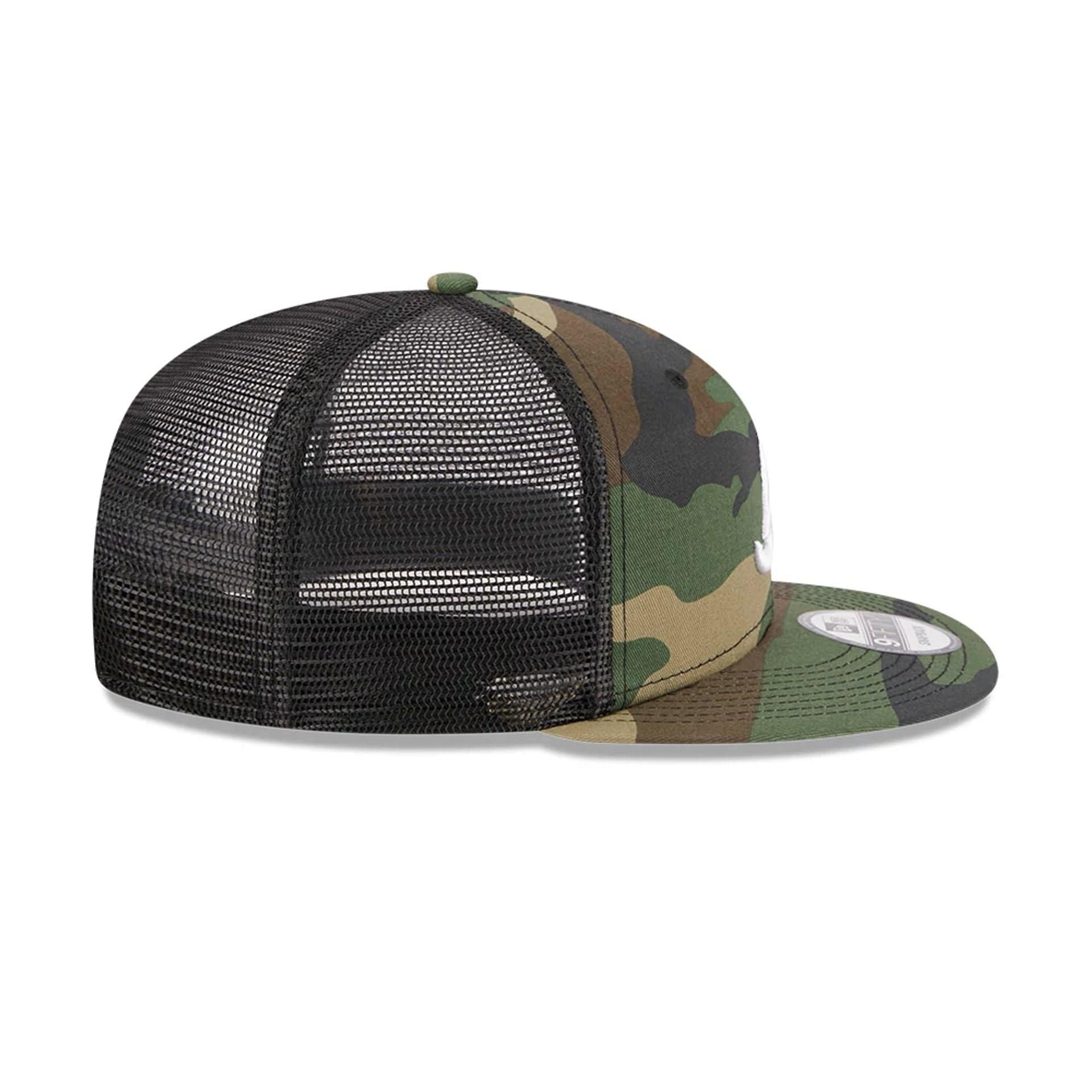 Atlanta Braves MLB Evergreen Camo 9FIFTY Trucker Adjustable Cap - Image 7