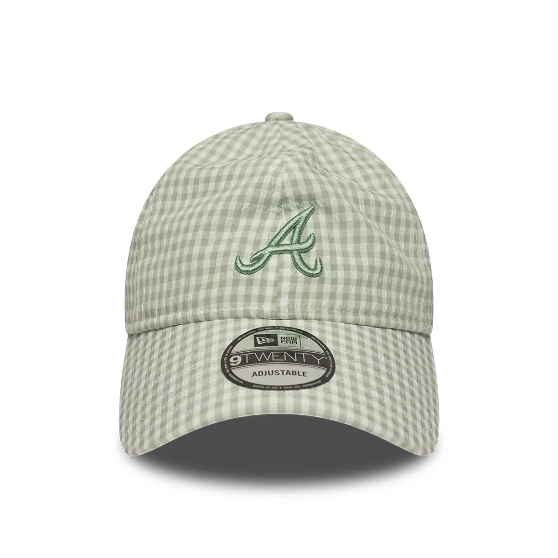 Atlanta Braves MLB Gingham Bowback Pastel Green 9TWENTY Adjustable Cap - Image 3