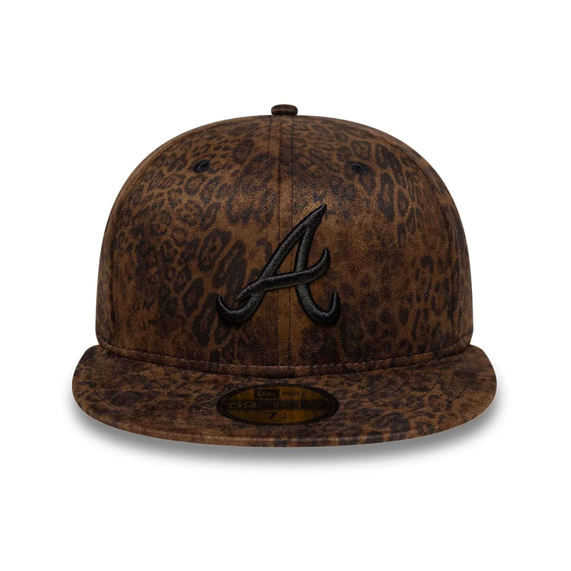 Atlanta Braves MLB Leopard Black 59FIFTY Fitted Cap - Image 3