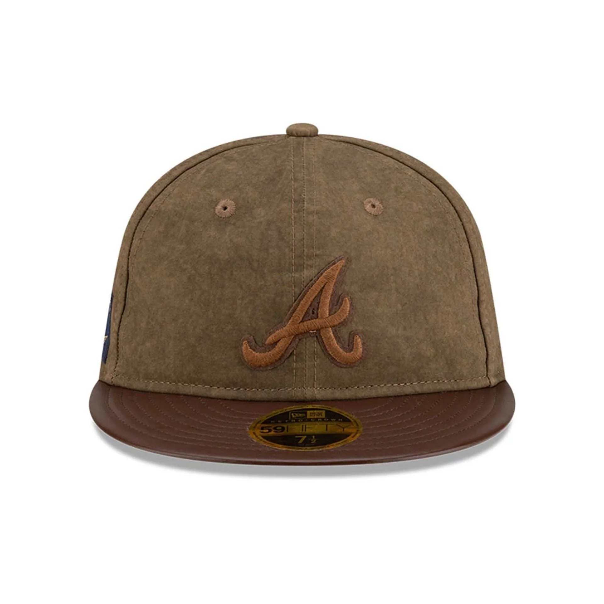 Atlanta Braves MLB Open Brown Retro Crown 59FIFTY Fitted Cap - Image 3
