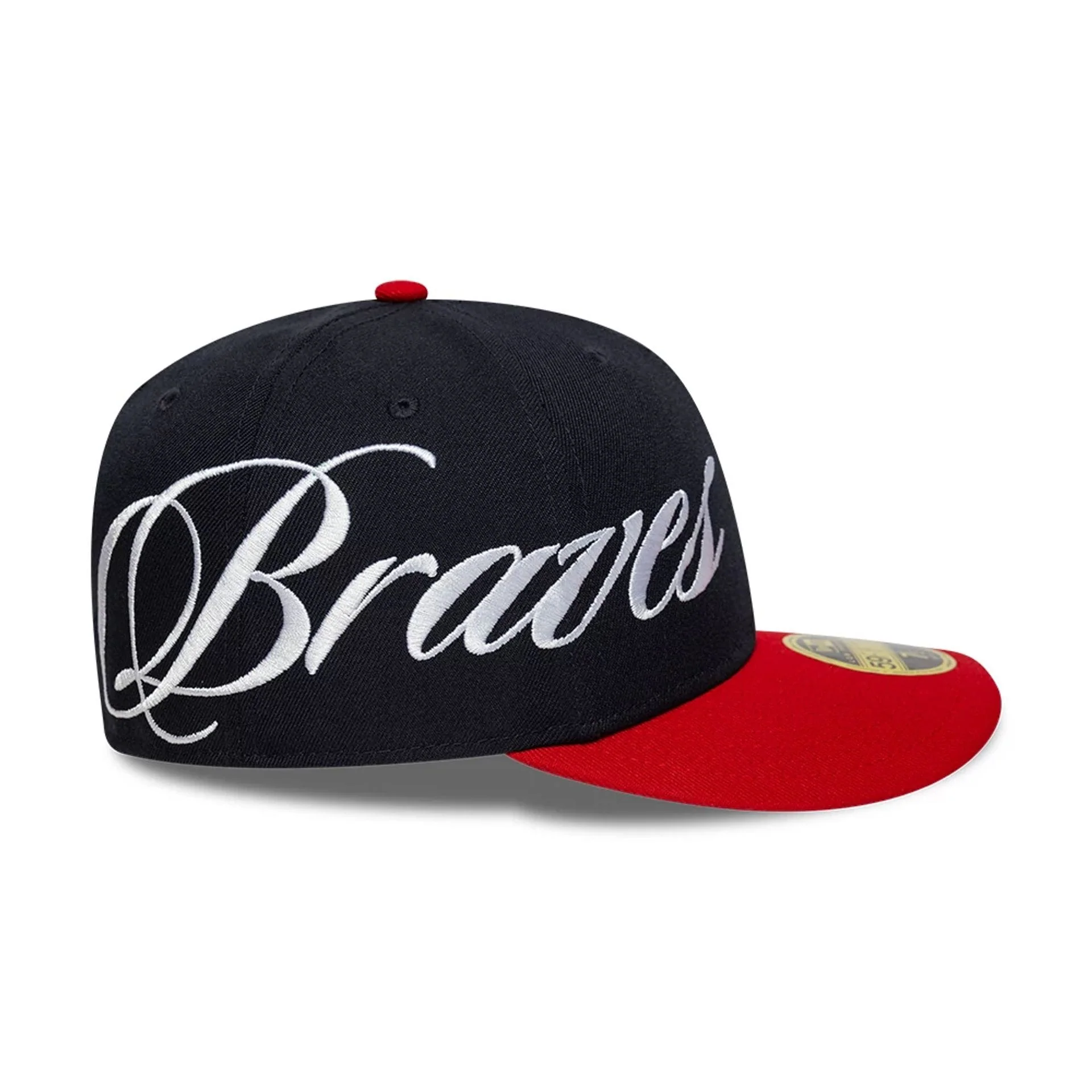 Atlanta Braves MLB Side Script Navy Low Profile 59FIFTY Fitted Cap - Image 5