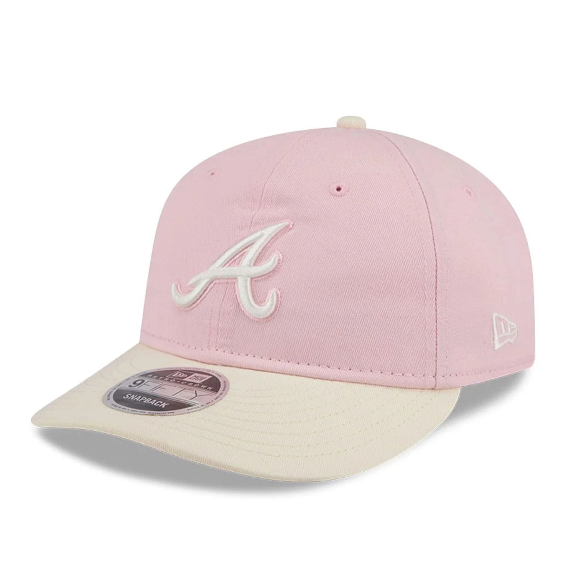 Atlanta Braves MLB Washed Tie Dye Pastel Pink 9FIFTY Snapback Adjustable Cap - Image 3
