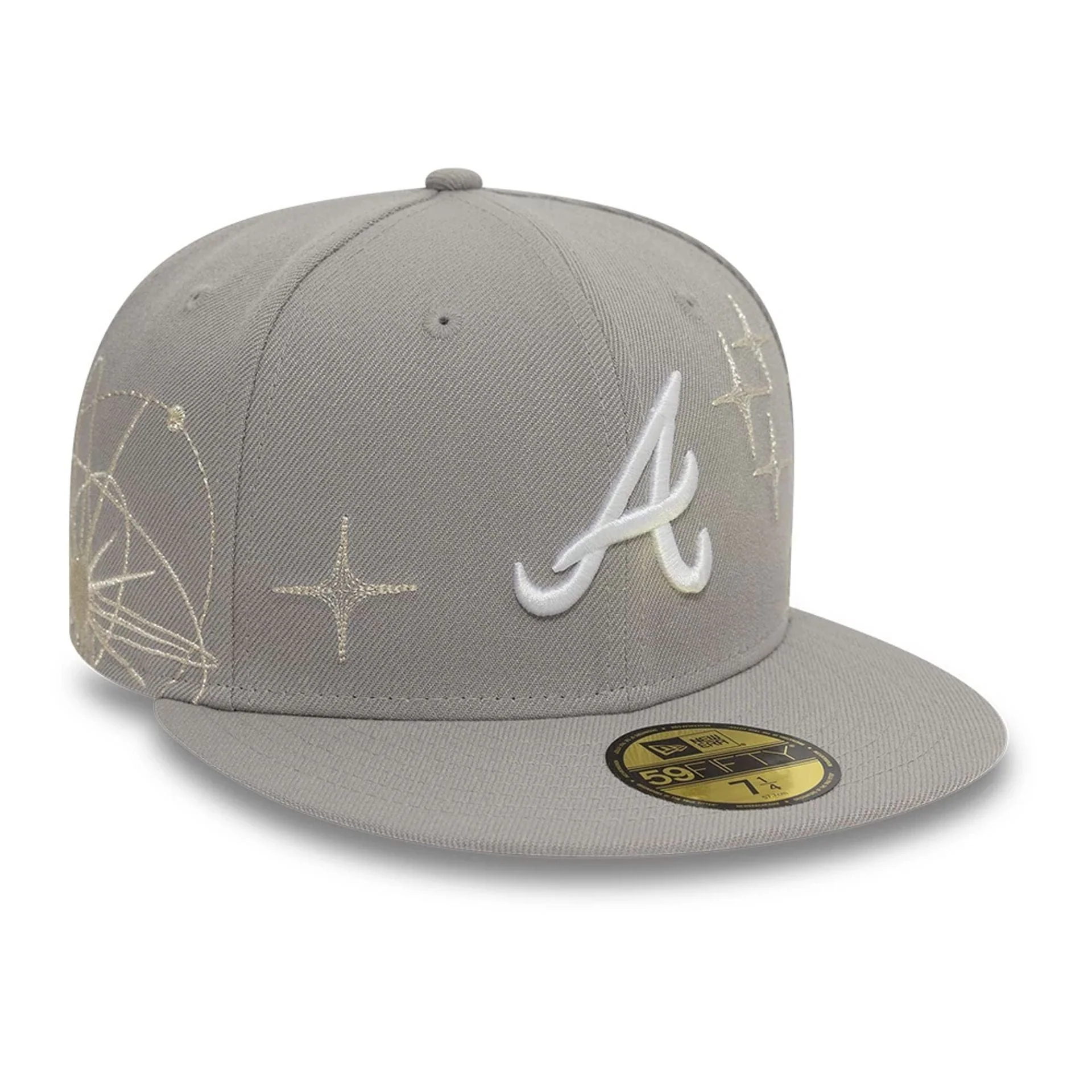 Atlanta Braves MLB Zodiac Grey 59FIFTY Fitted Cap - Image 3