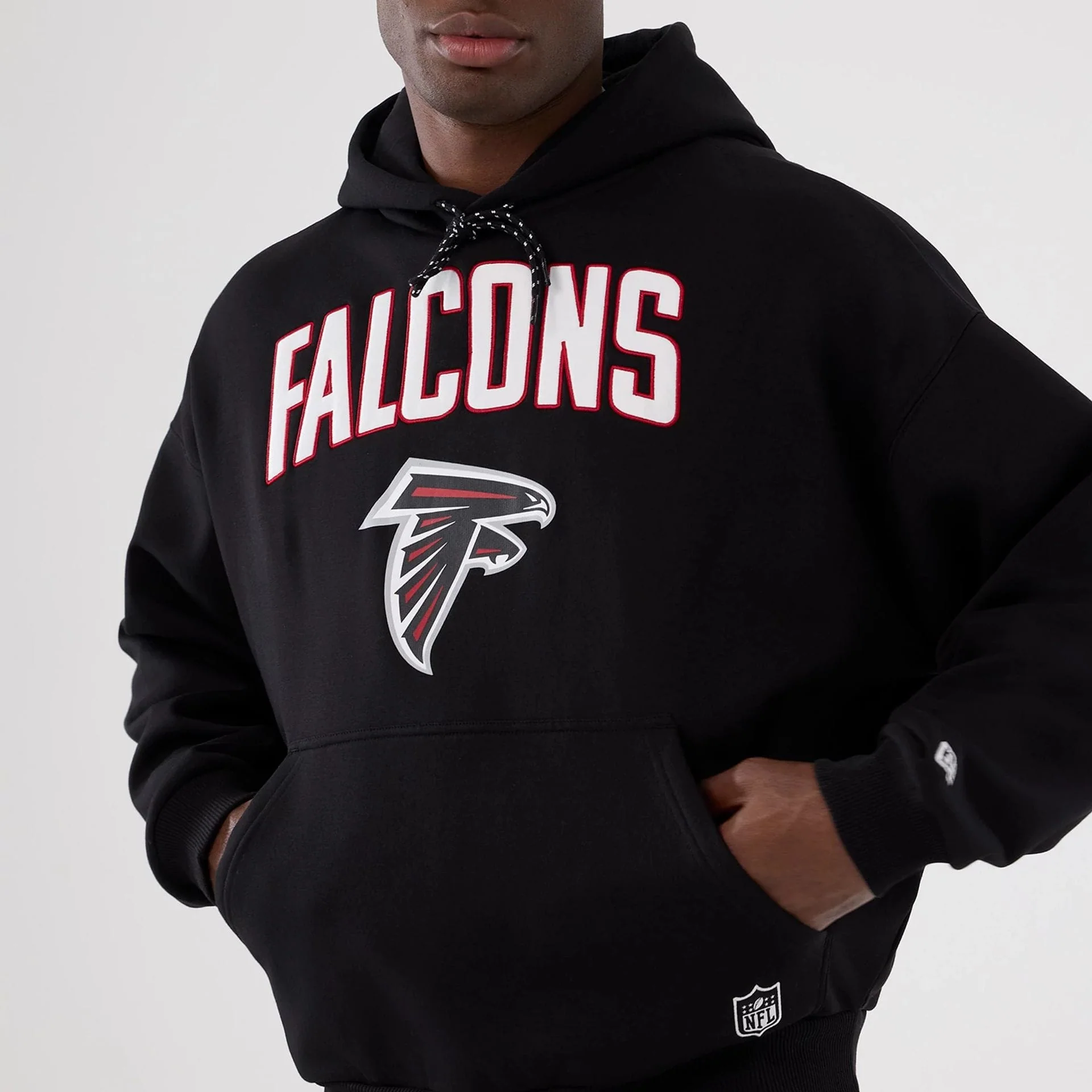 Atlanta Falcons NFL International Series Games 2025 Black Premium Pullover Hoodie - Image 3