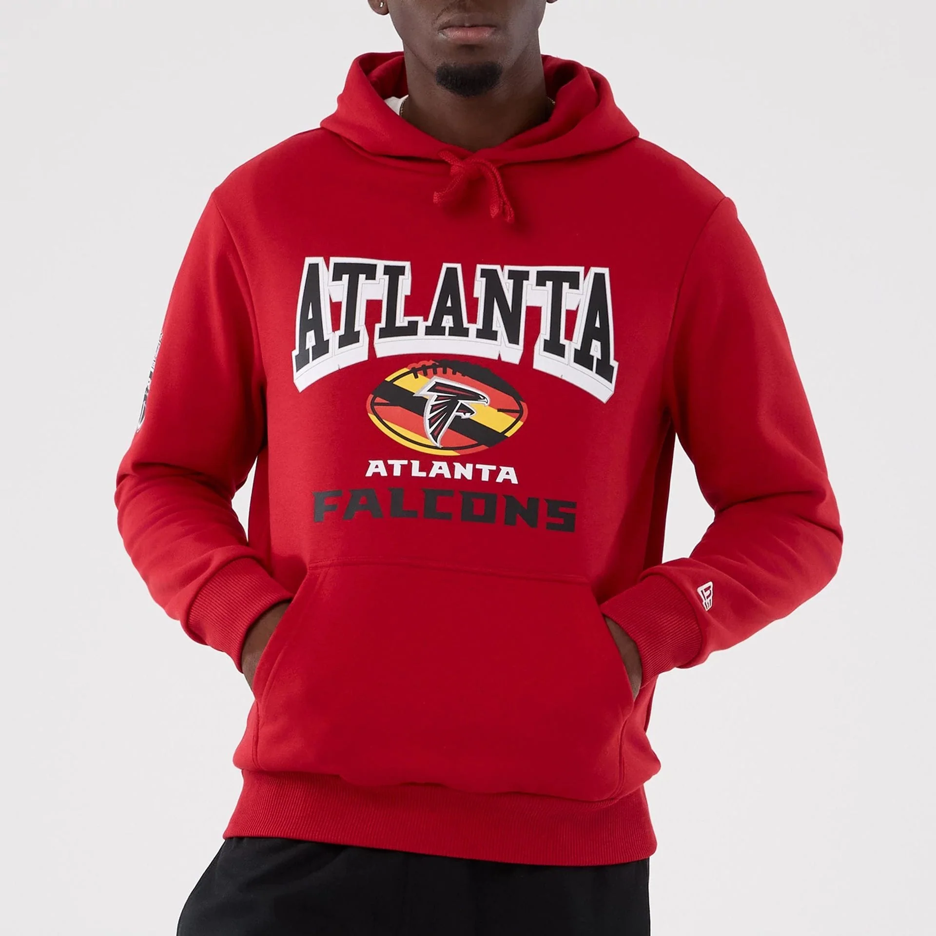 Atlanta Falcons NFL International Series Games 2025 Red Pullover Hoodie - Image 3