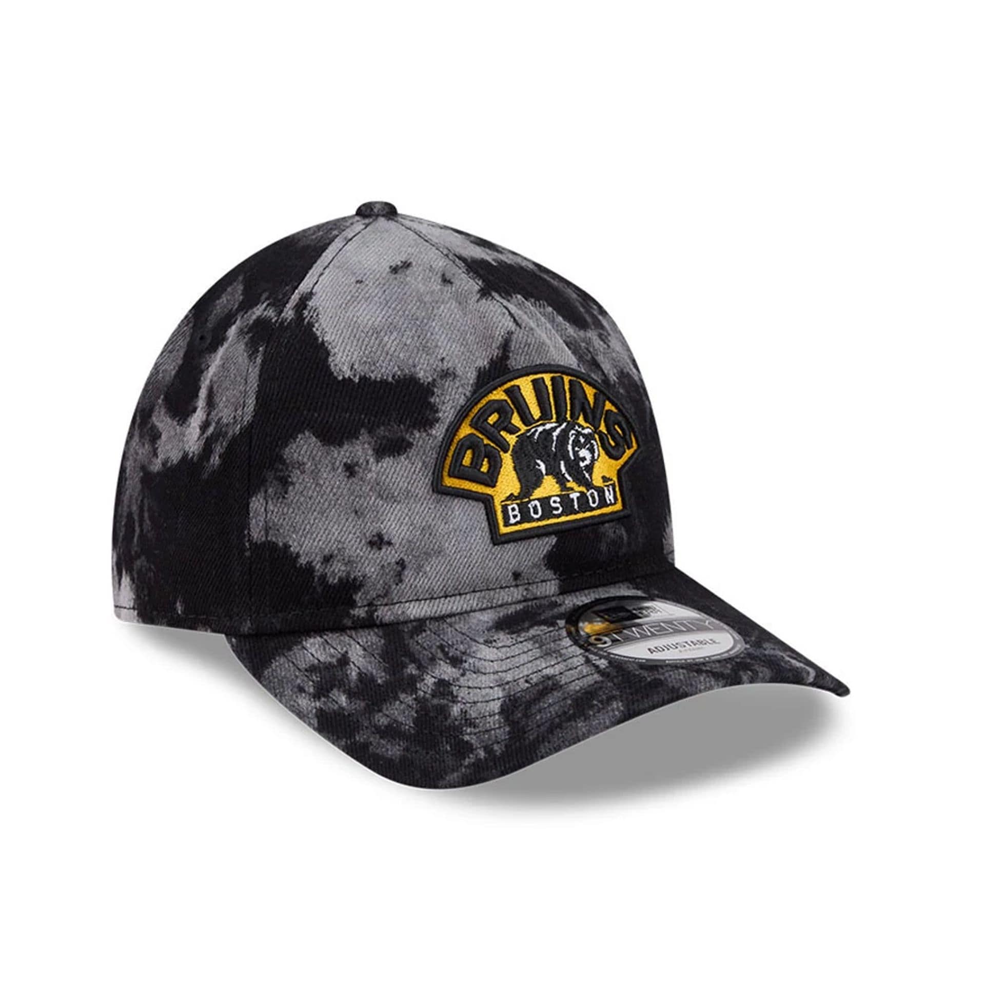 Boston Bruins NHL Bleached Denim Black 9TWENTY A-Frame Adjustable Cap - Image 3