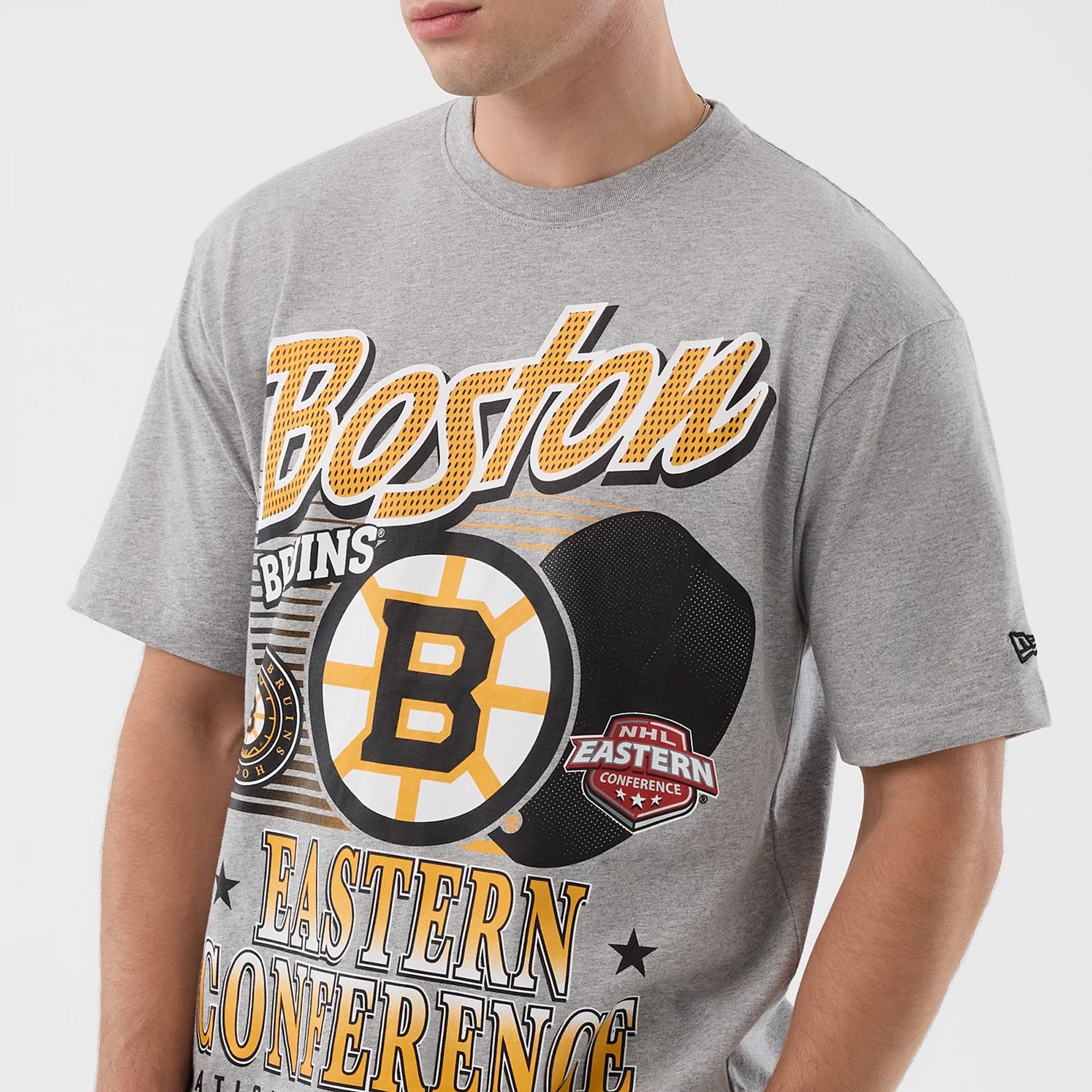 Boston Bruins NHL Sport Classic Grey T-Shirt - Image 4