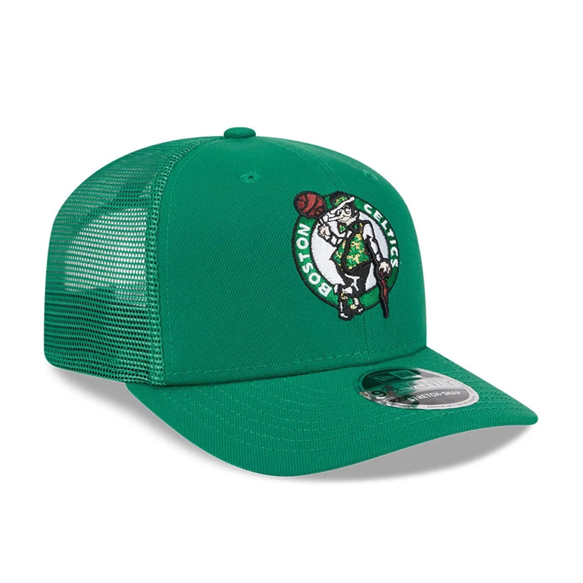 Boston Celtics NBA Evergreen Green 9SEVENTY Stretch Snap Adjustable Cap - Image 4