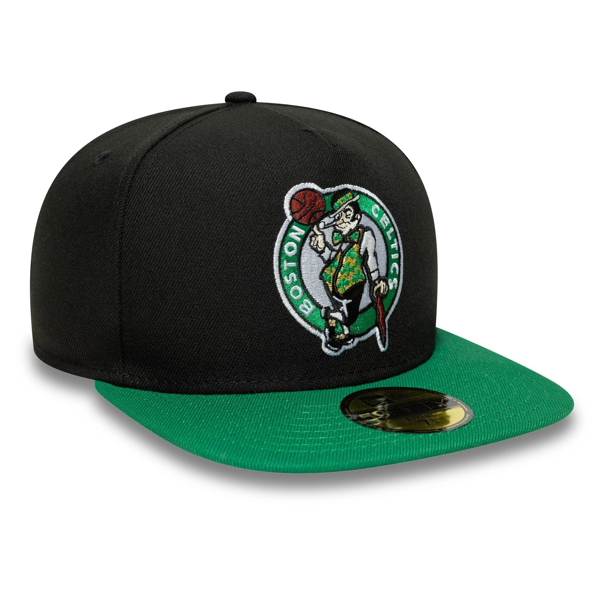 Boston Celtics NBA Flat Black 59FIFTY A-Frame Fitted Cap - Image 3