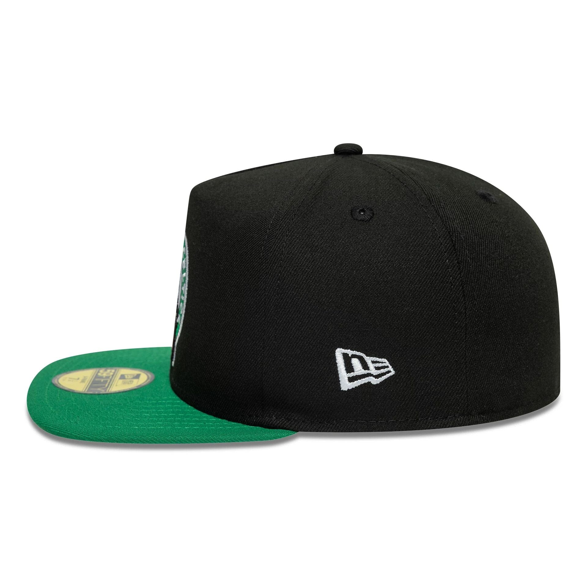 Boston Celtics NBA Flat Black 59FIFTY A-Frame Fitted Cap - Image 4
