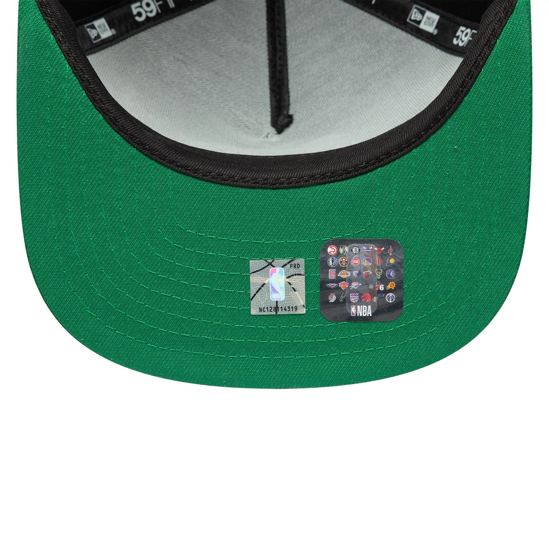Boston Celtics NBA Flat Black 59FIFTY A-Frame Fitted Cap - Image 7