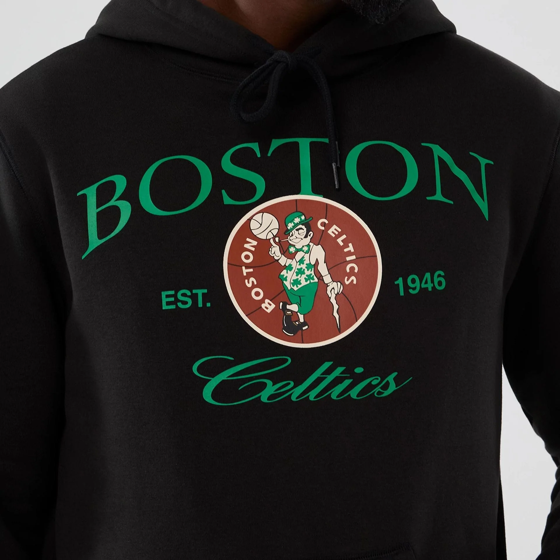 Boston Celtics NBA Hardwood Classic Black Pullover Hoodie - Image 3
