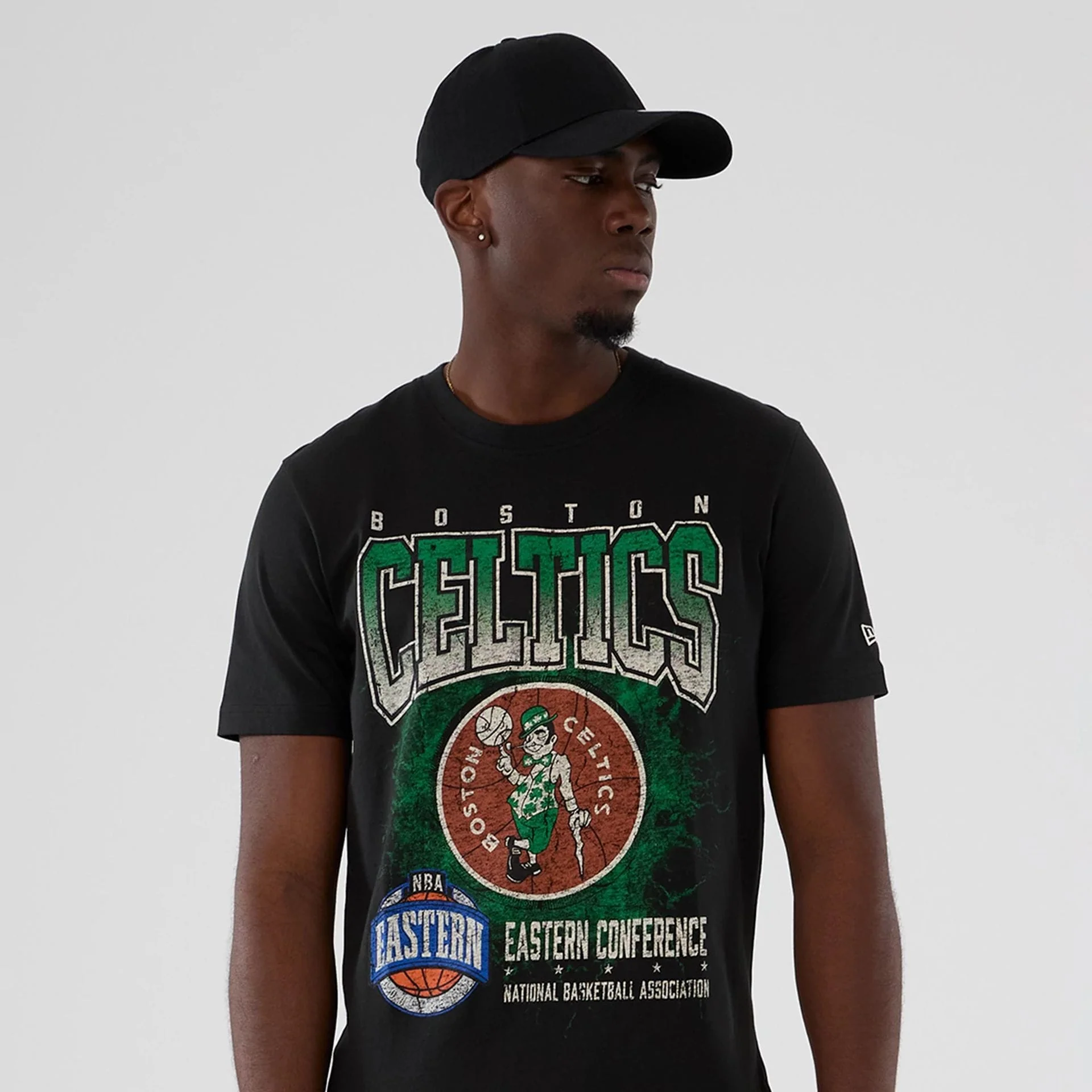 Boston Celtics NBA Hardwood Classic Black T-Shirt - Image 7