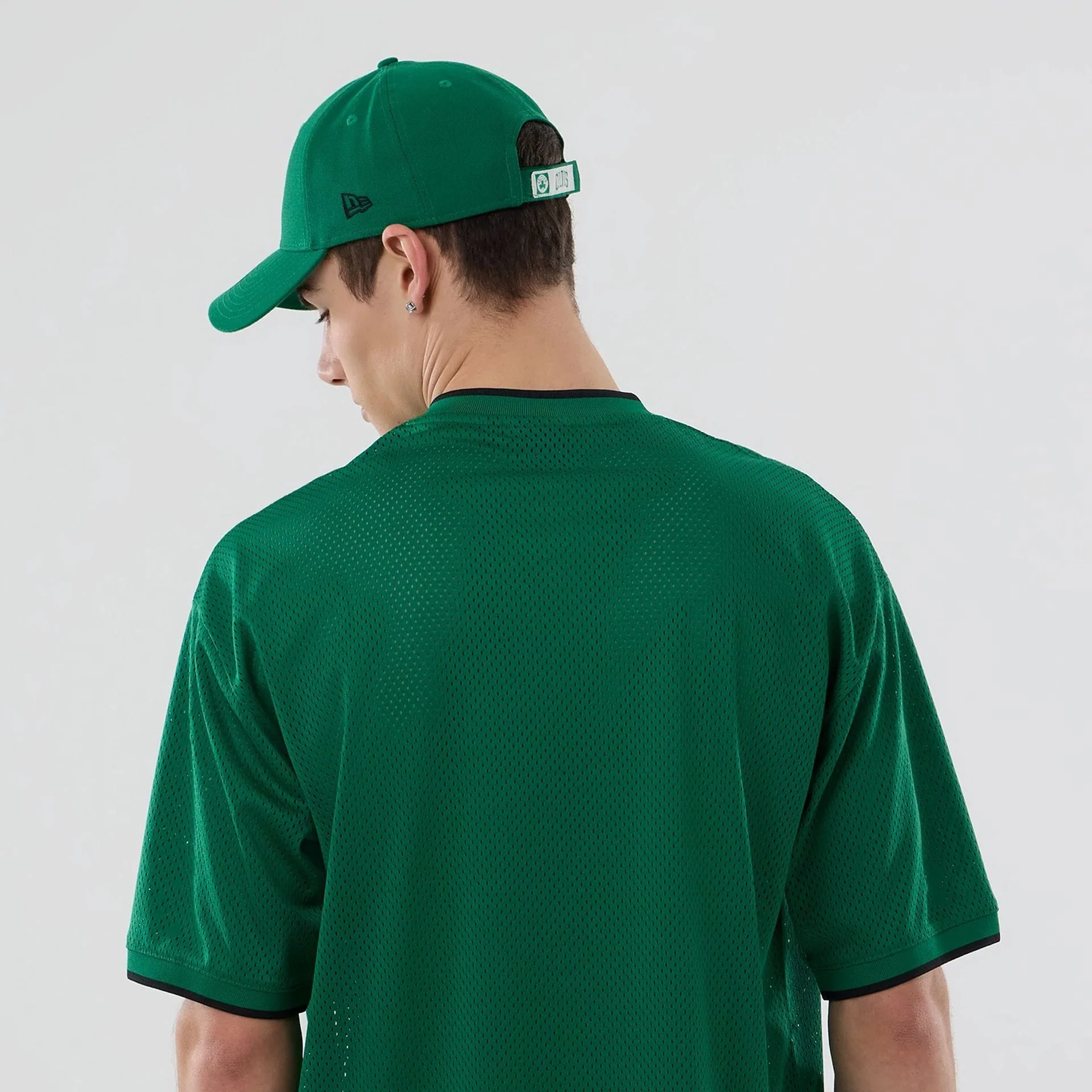 Boston Celtics NBA Mesh Green Oversized T-Shirt - Image 7