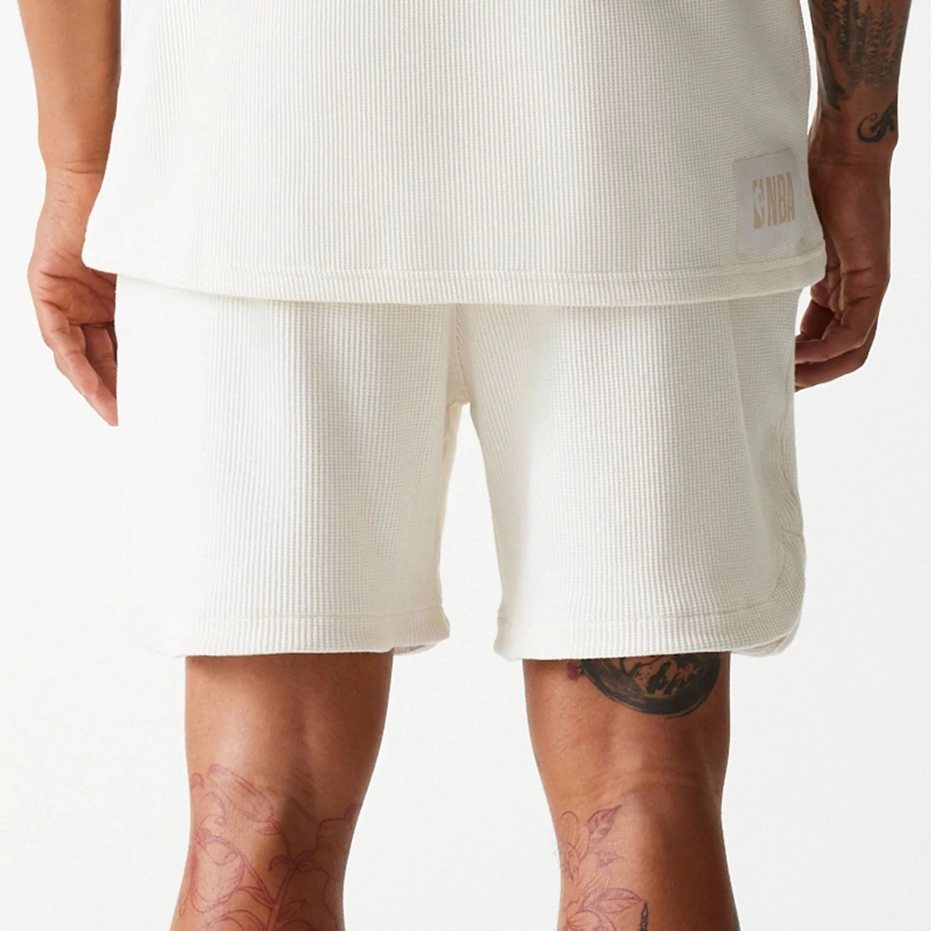 Boston Celtics NBA Waffle Open White Shorts - Image 6
