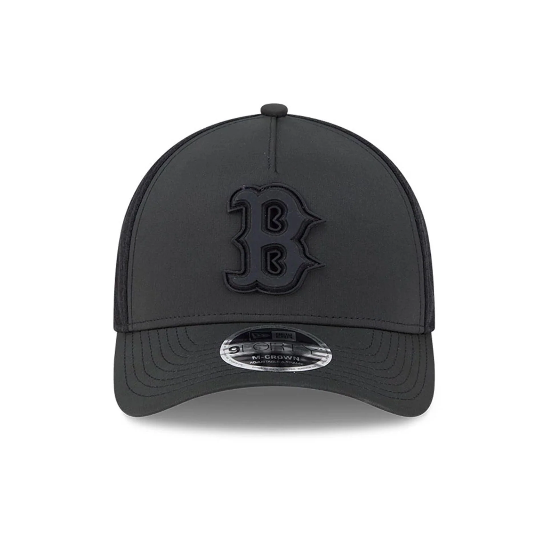 Boston Red Sox MLB Badged Black 9FORTY M-Crown A-Frame Trucker Cap - Image 3