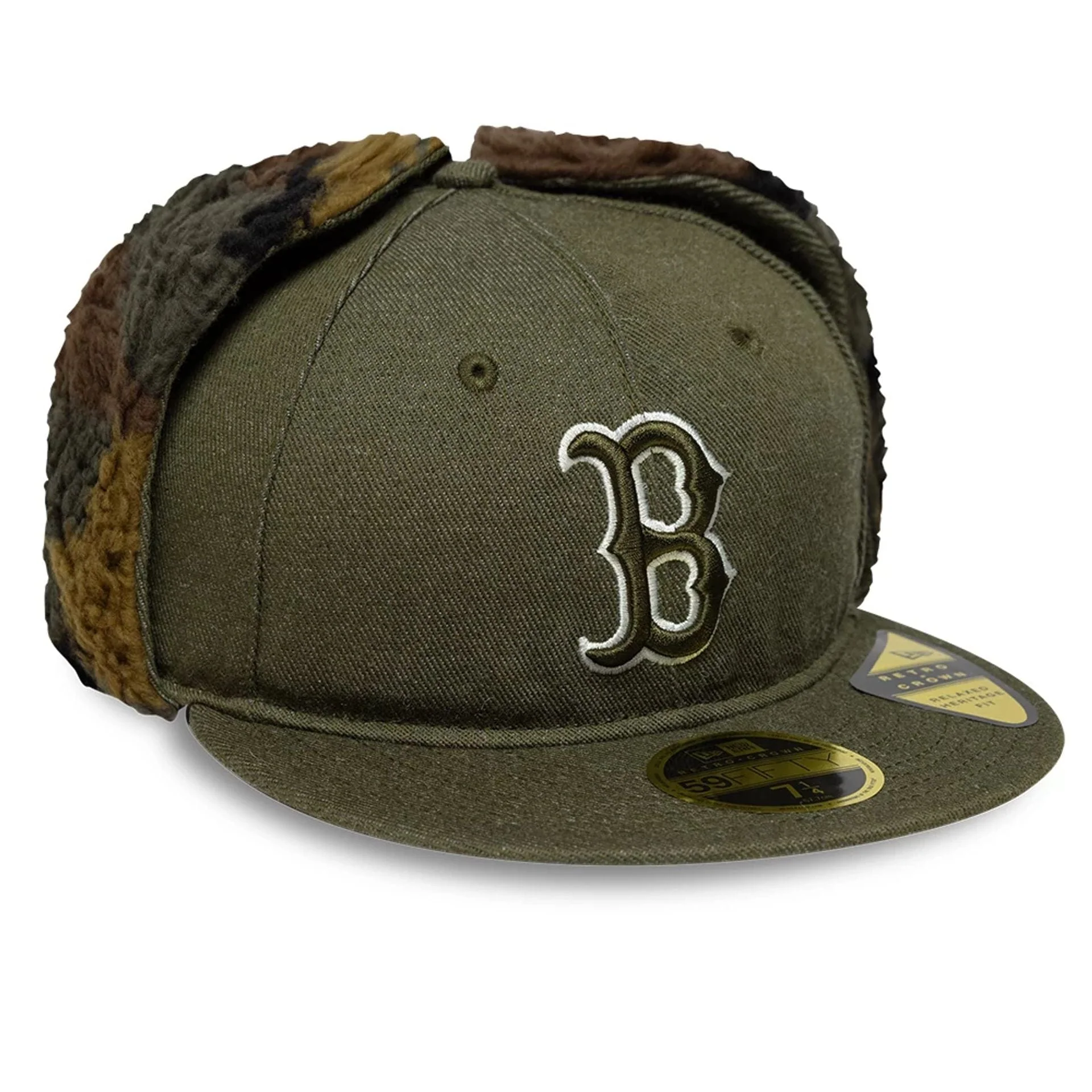 Boston Red Sox MLB Camo Open Green Retro Crown 59FIFTY Fitted Cap - Image 5