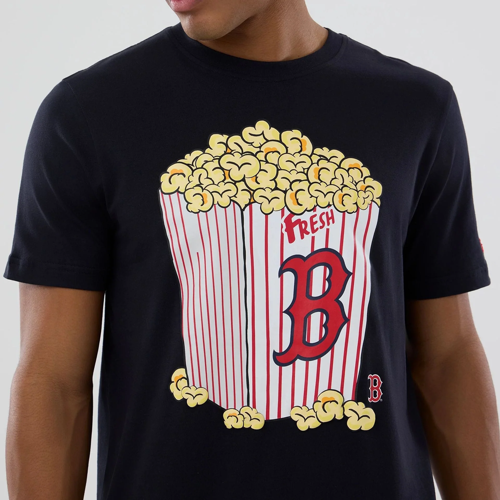 Boston Red Sox MLB Popcorn Navy T-Shirt - Image 4