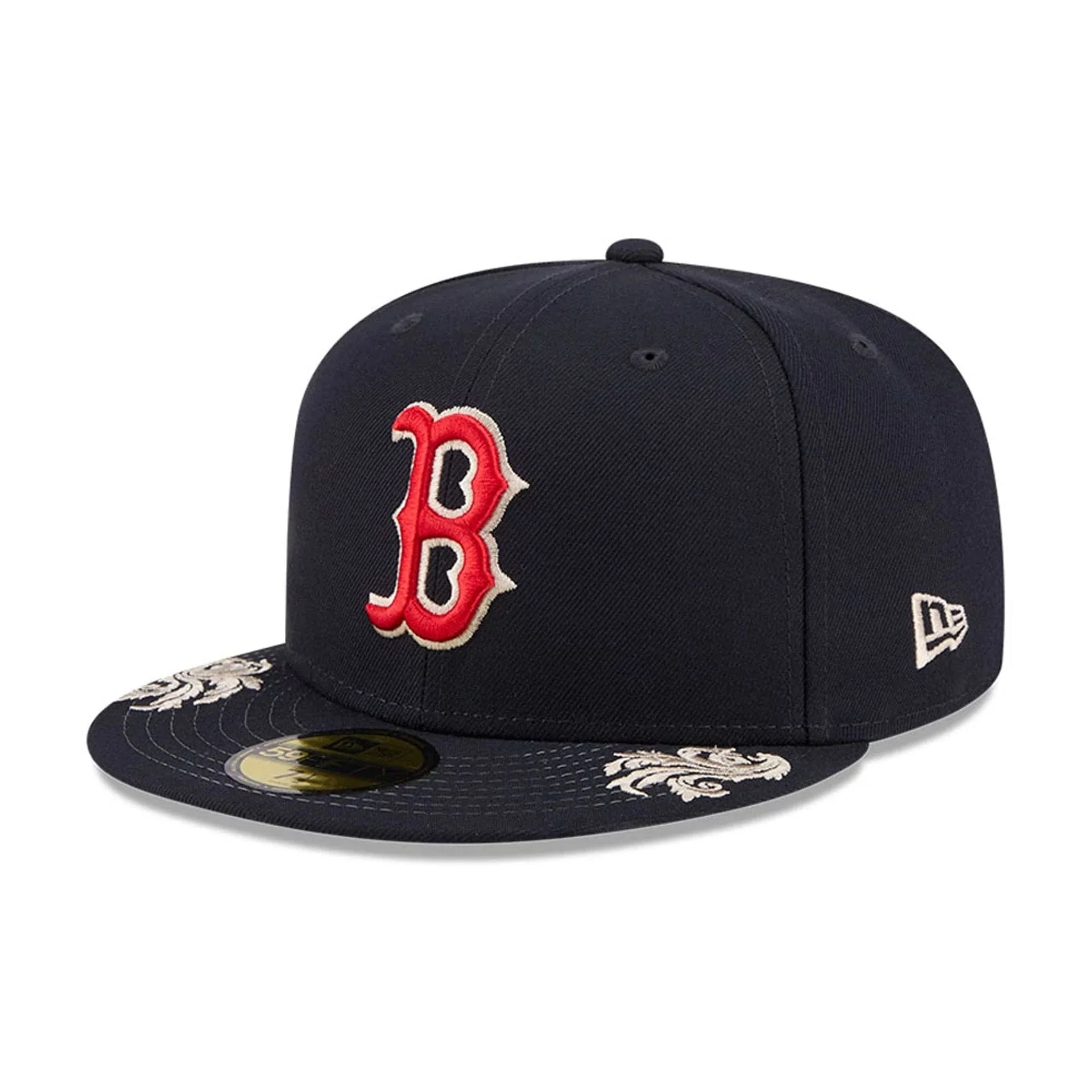 Boston Red Sox MLB Script Navy 59FIFTY Fitted Cap - Image 6
